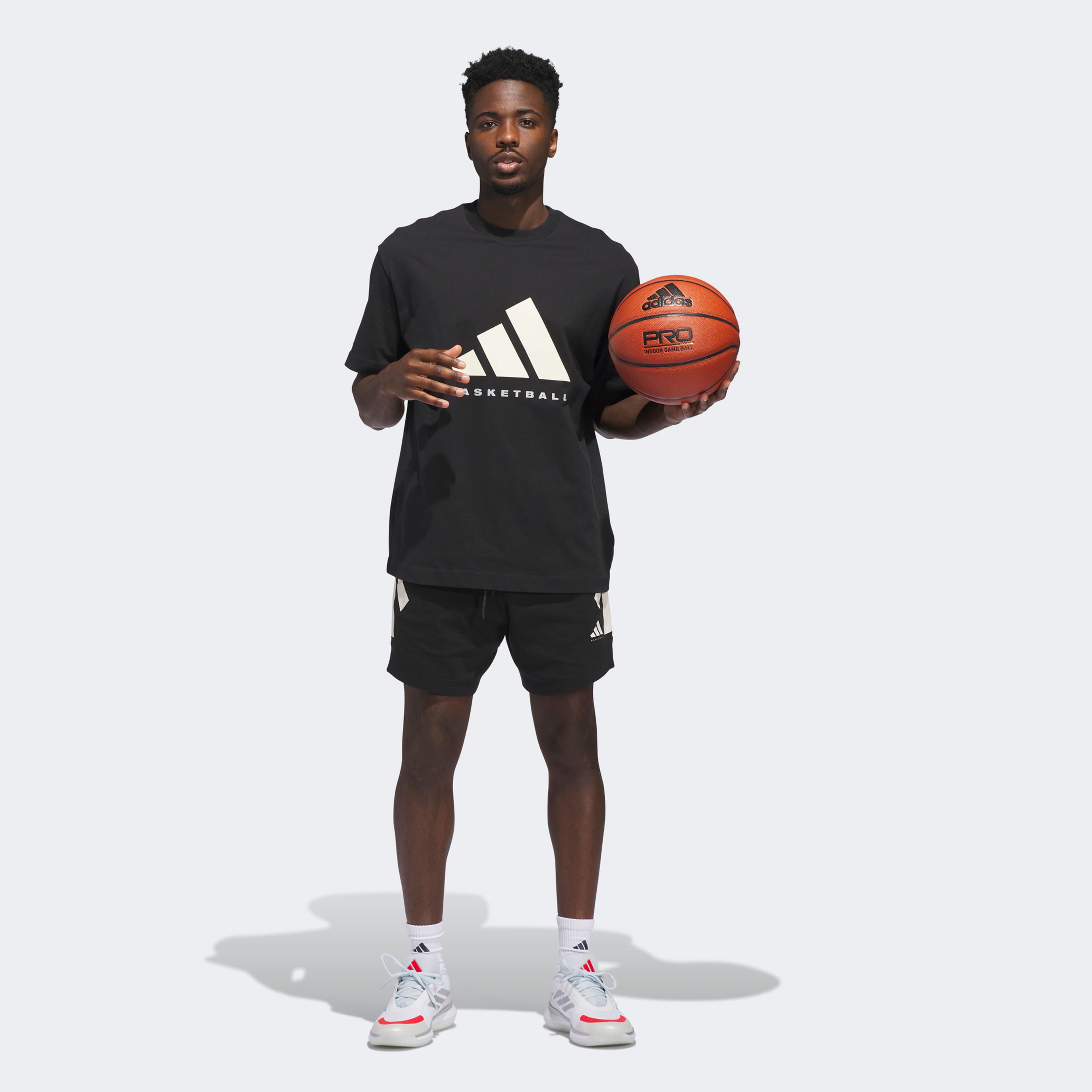 adidas Basketball Unisex Siyah T-Shirt