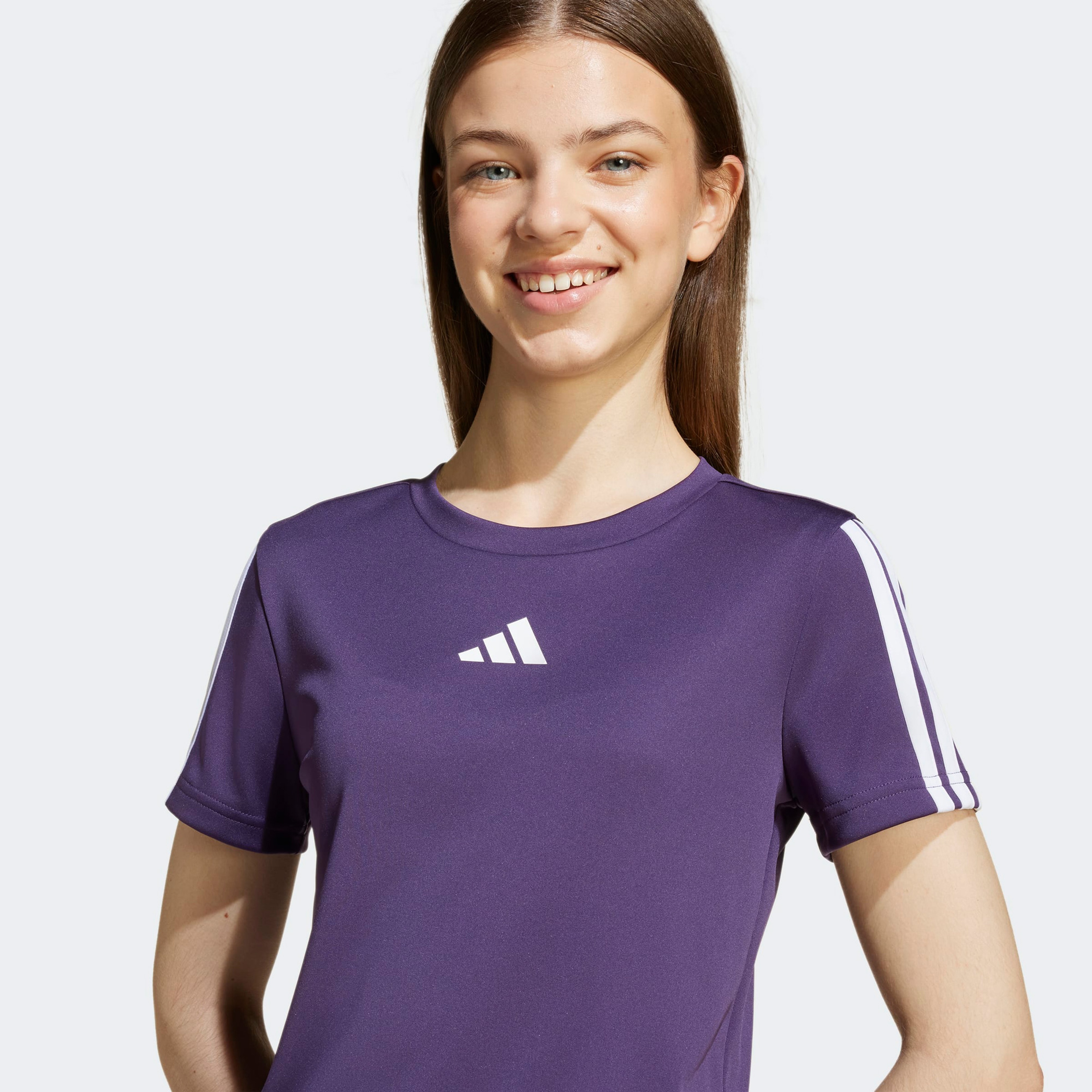 adidas JG TR-ES 3S Çocuk Mor T-Shirt