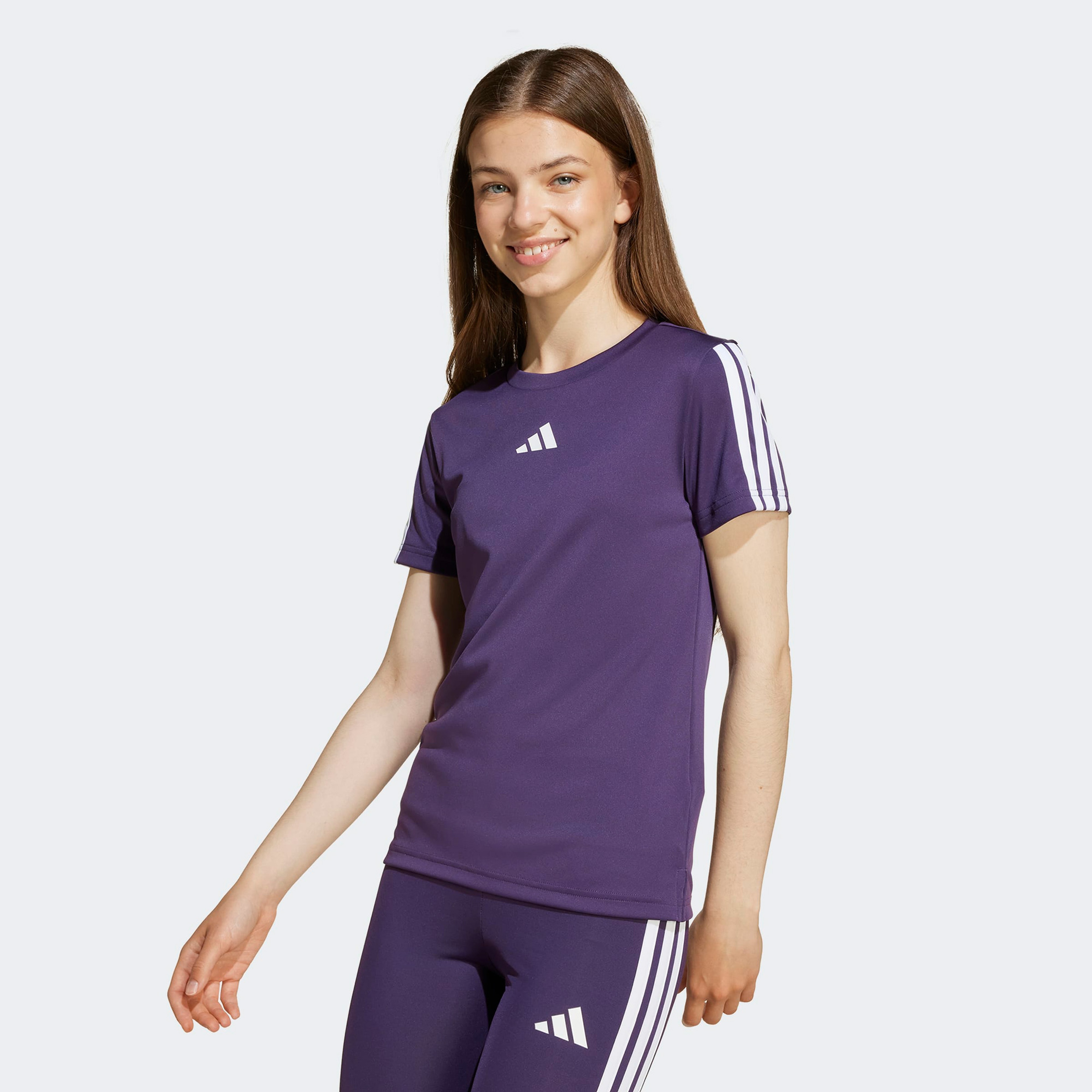 adidas JG TR-ES 3S Çocuk Mor T-Shirt