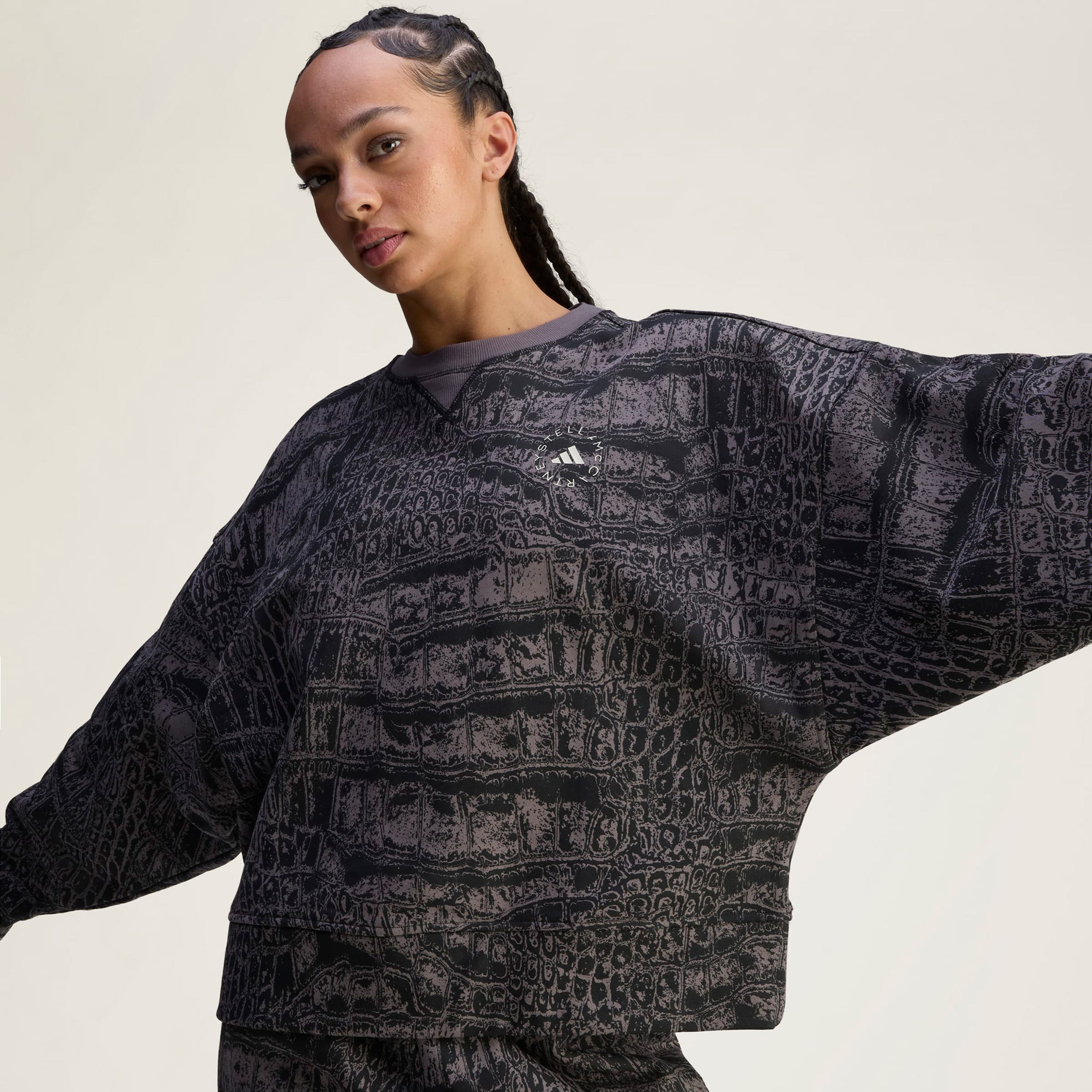 adidas Stella McCartney Loose Kadın Siyah Sweatshirt