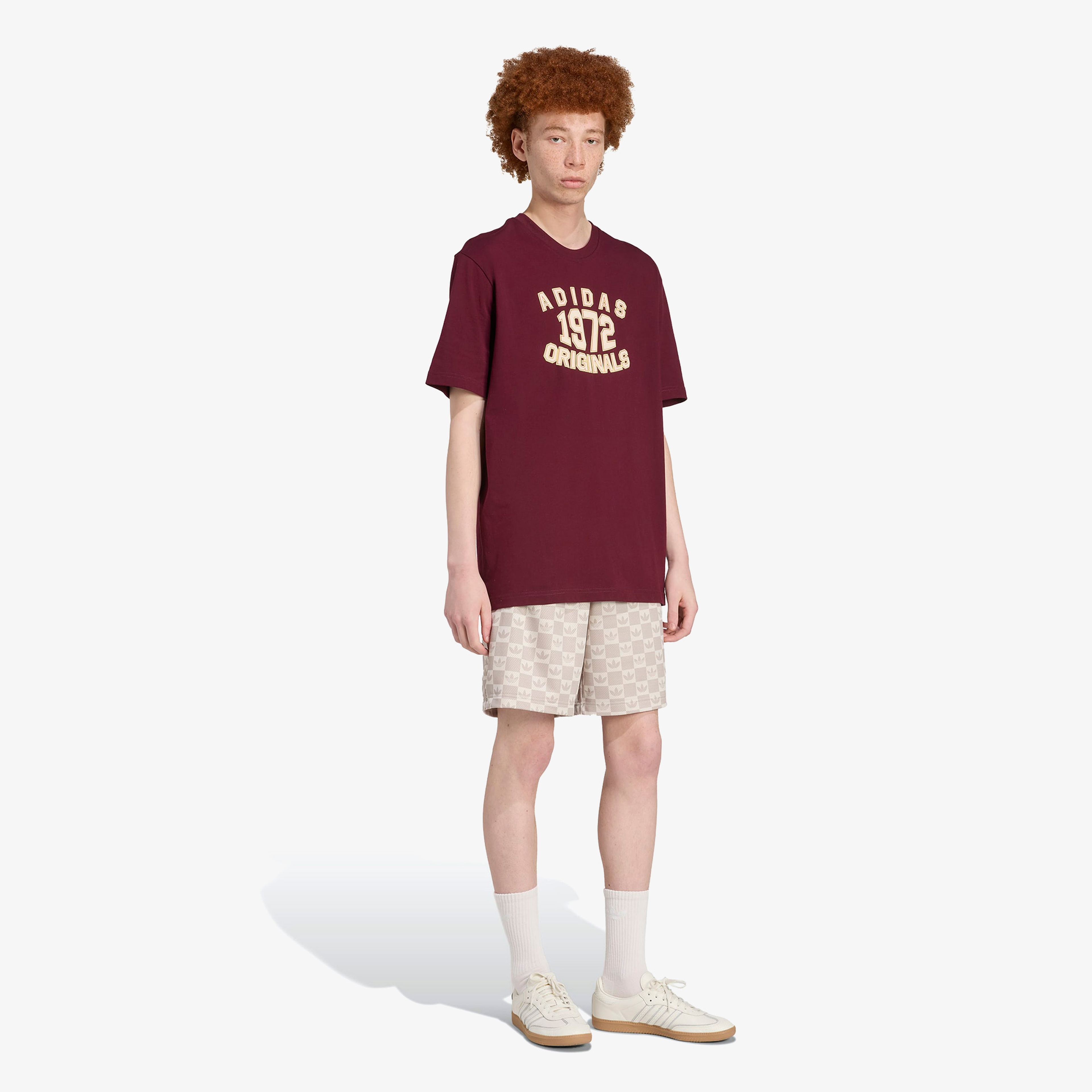 adidas Graphic Loose Fit Erkek Bordo T-Shirt