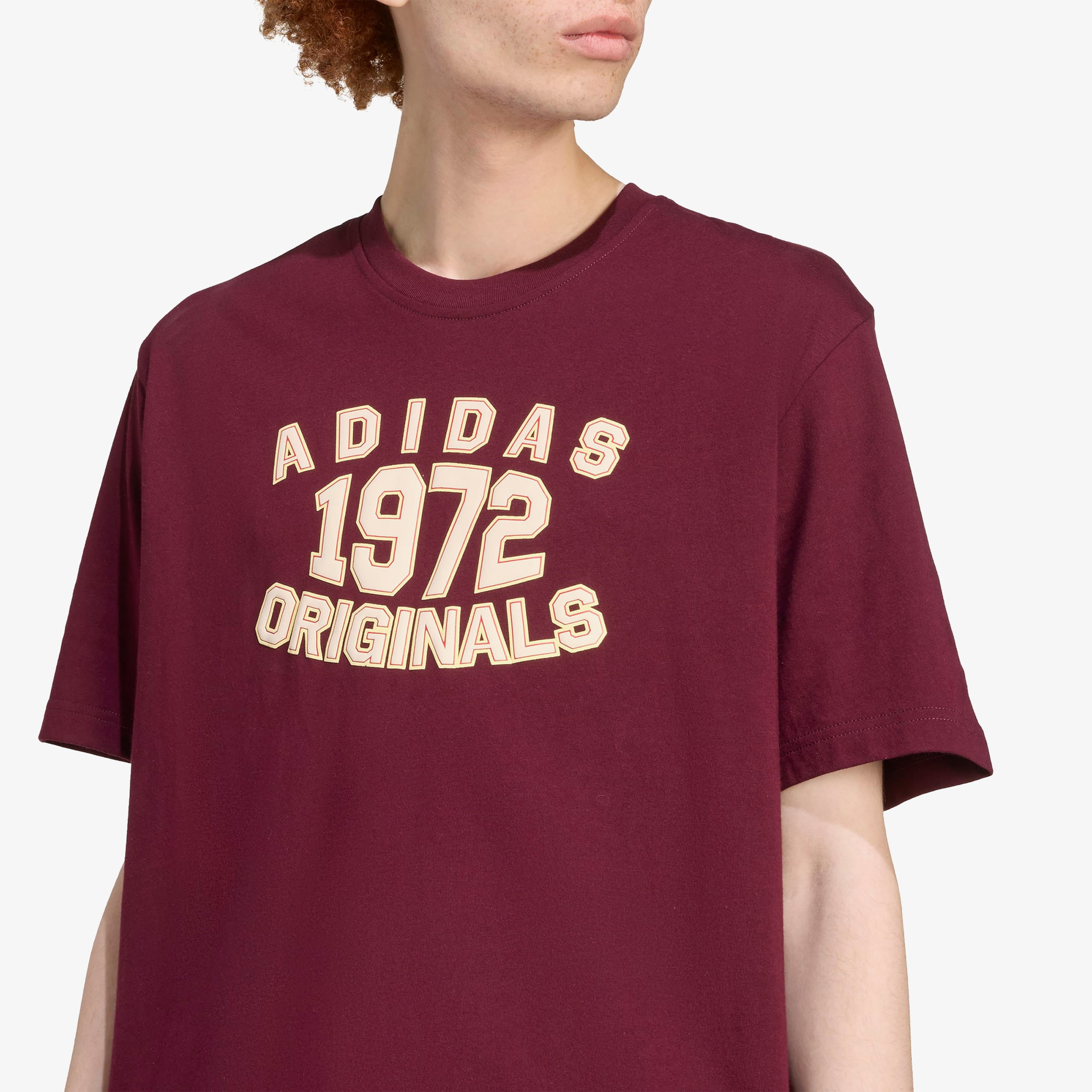 adidas Graphic Loose Fit Erkek Bordo T-Shirt