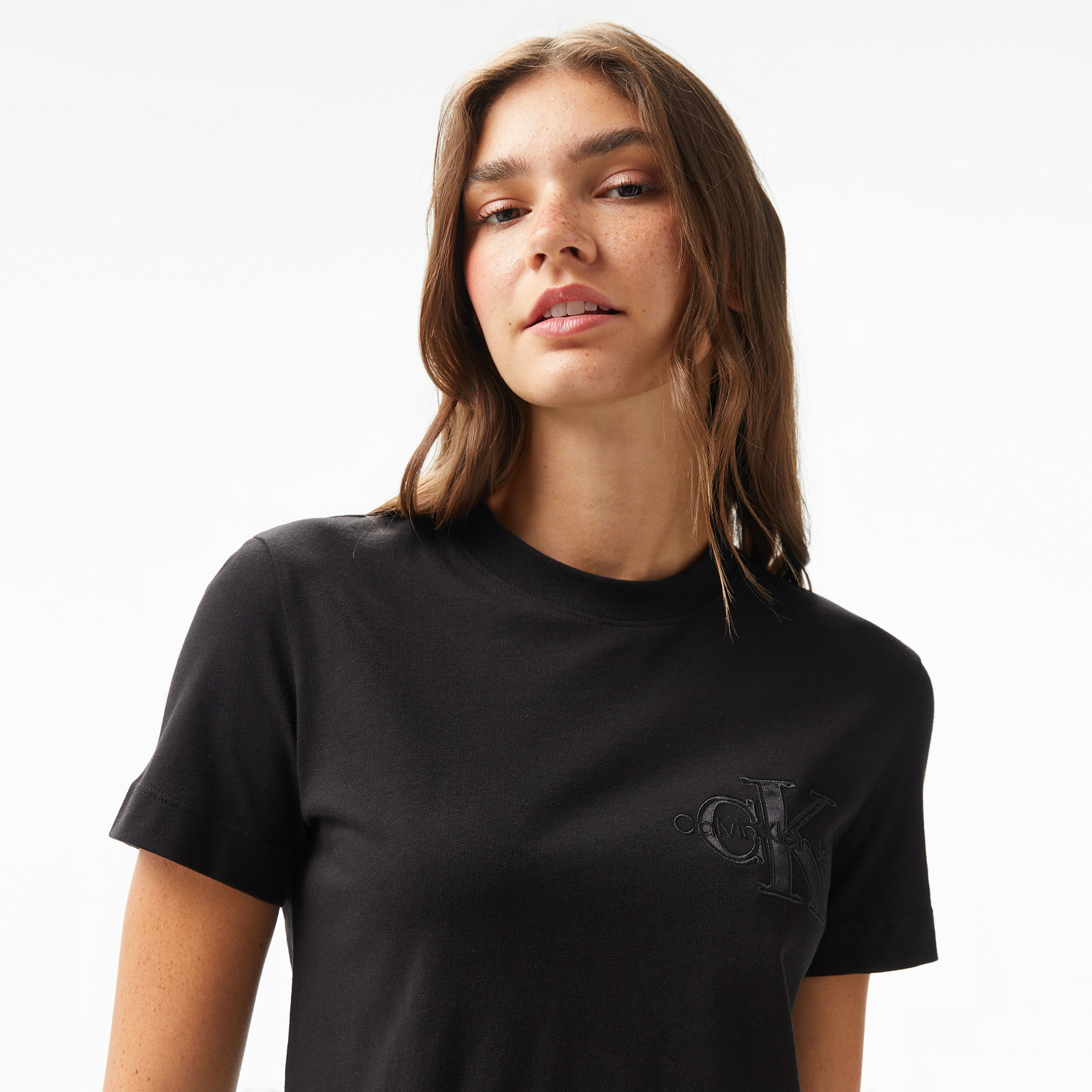 Calvin Klein Jeans Kadın Siyah T-Shirt
