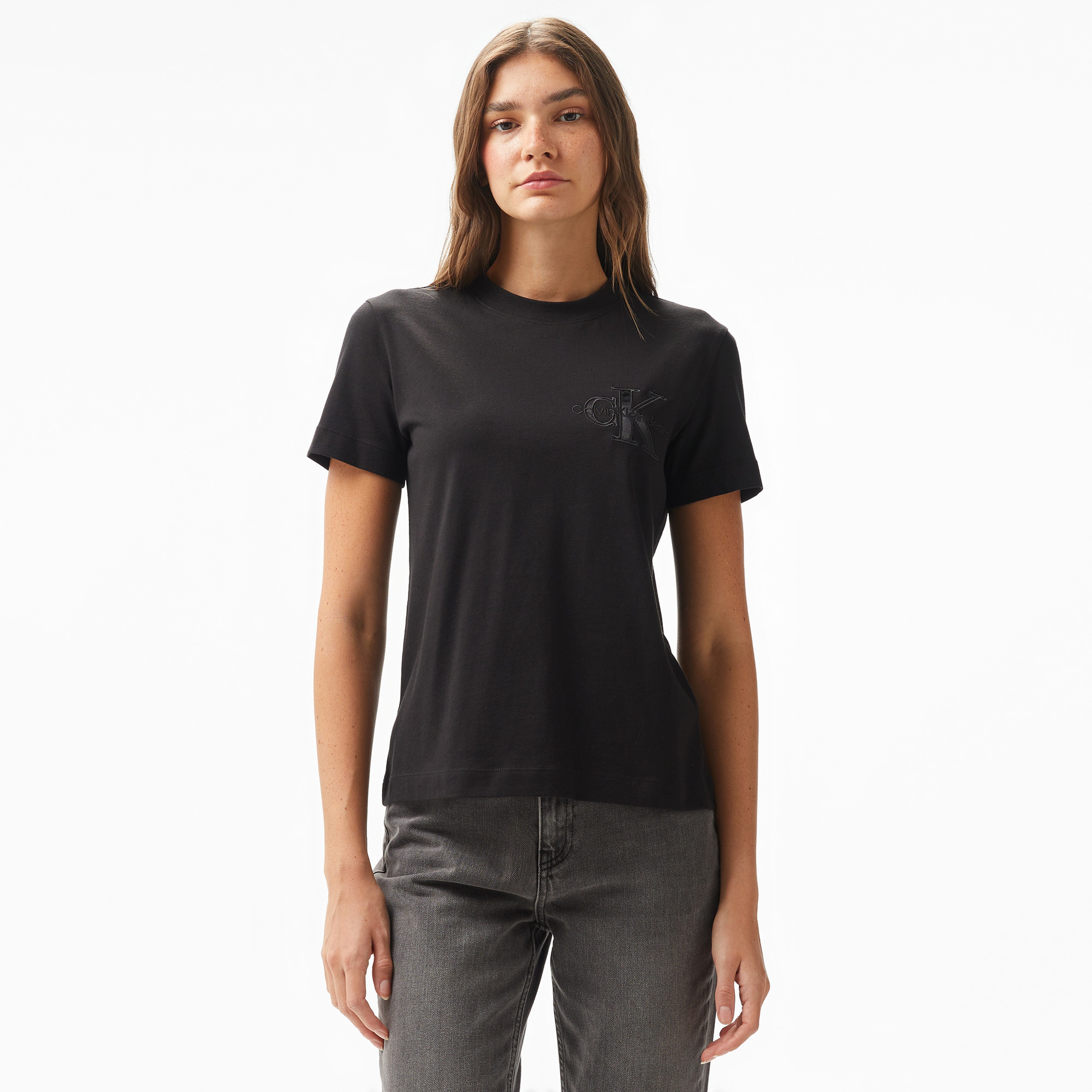 Calvin Klein Jeans Kadın Siyah T-Shirt