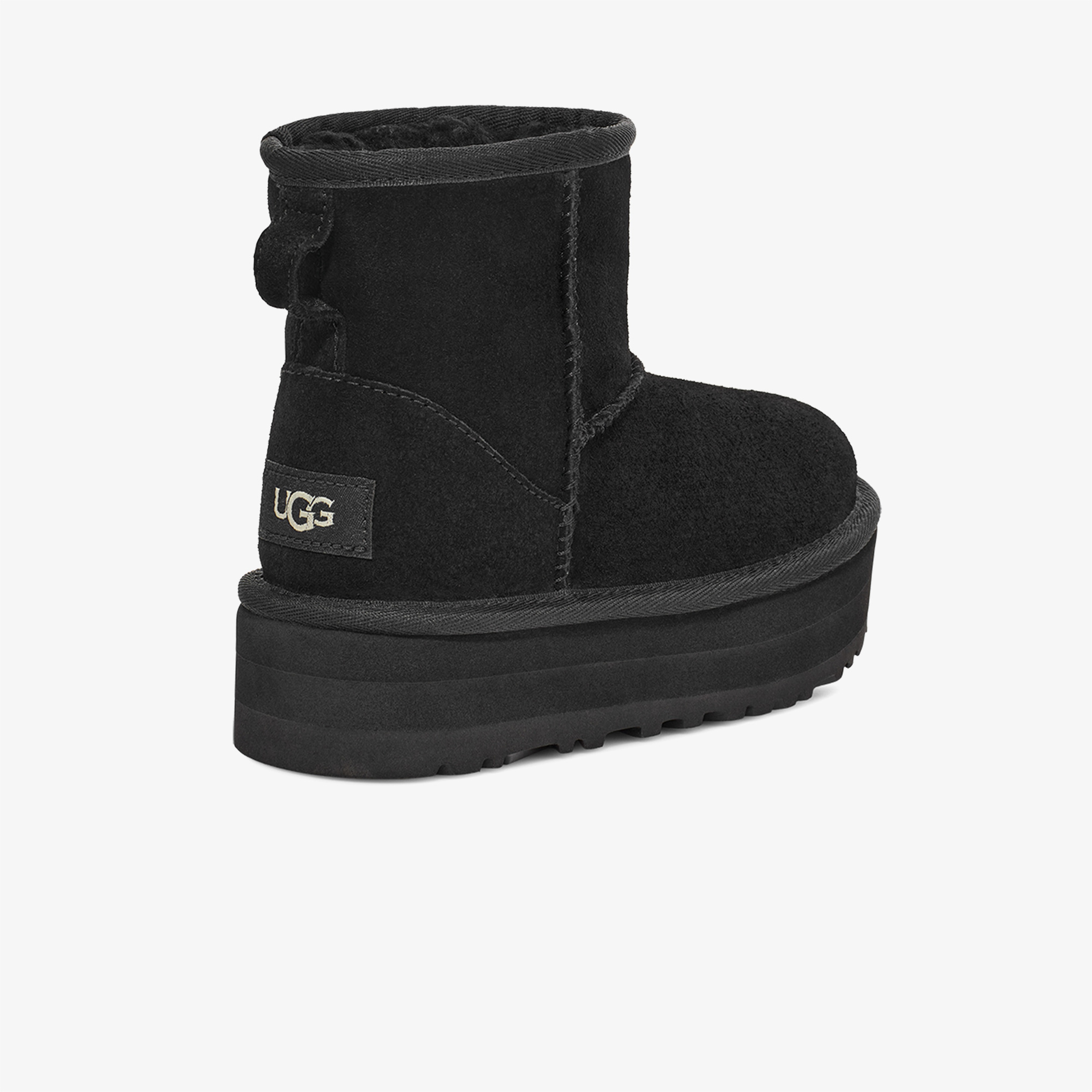 UGG Australia Classic Mini Platform Genç Çocuk Siyah Bot
