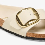 Birkenstock Madrid Big Buckle Nl High Shine Kadın Krem Terlik
