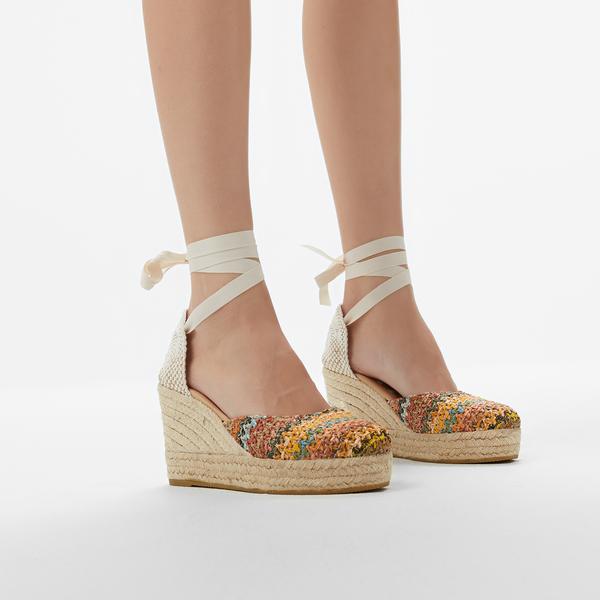 Manebi Kadın Renkli Topuklu Ayakkabı