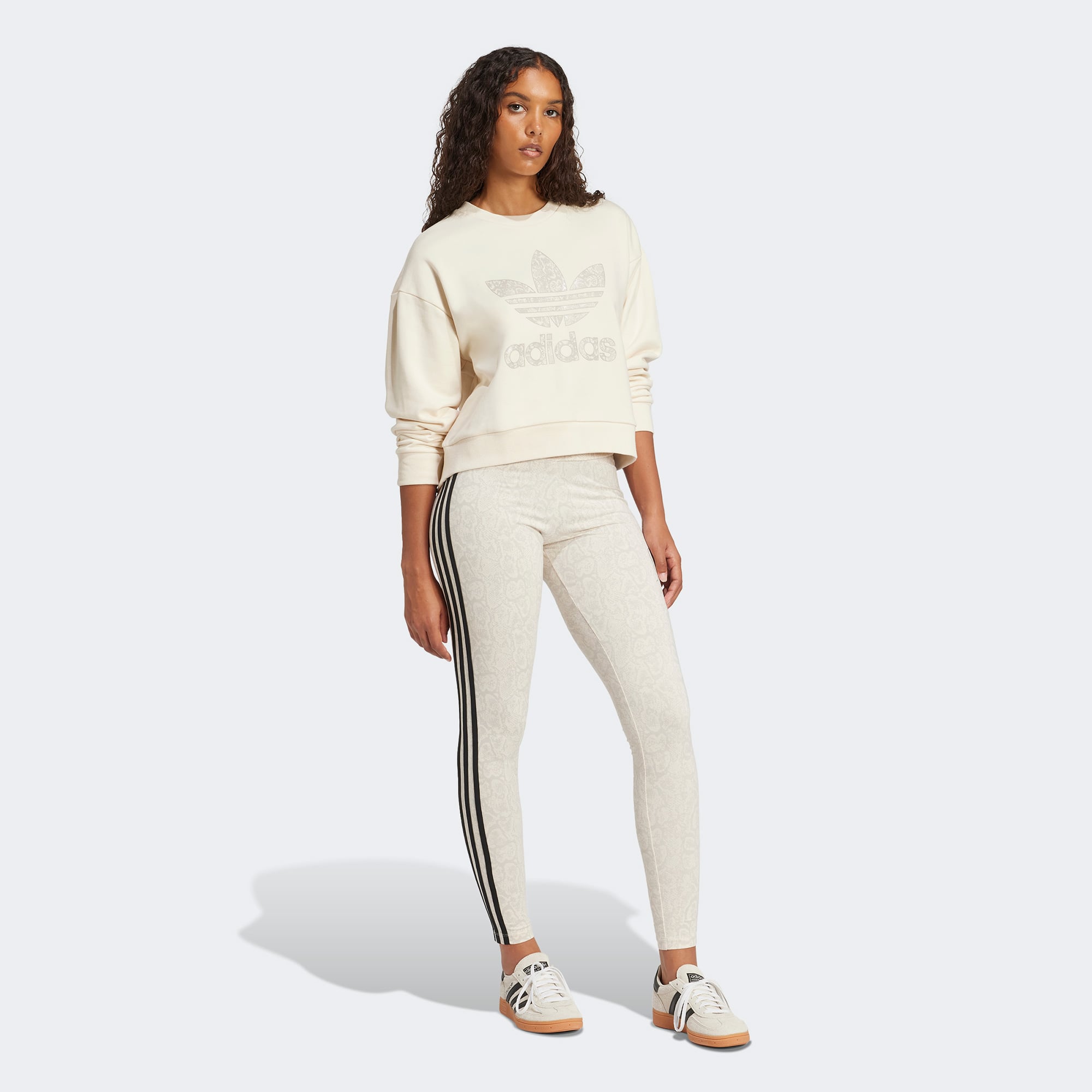 adidas Snake Crew Kadın Beyaz Sweatshirt