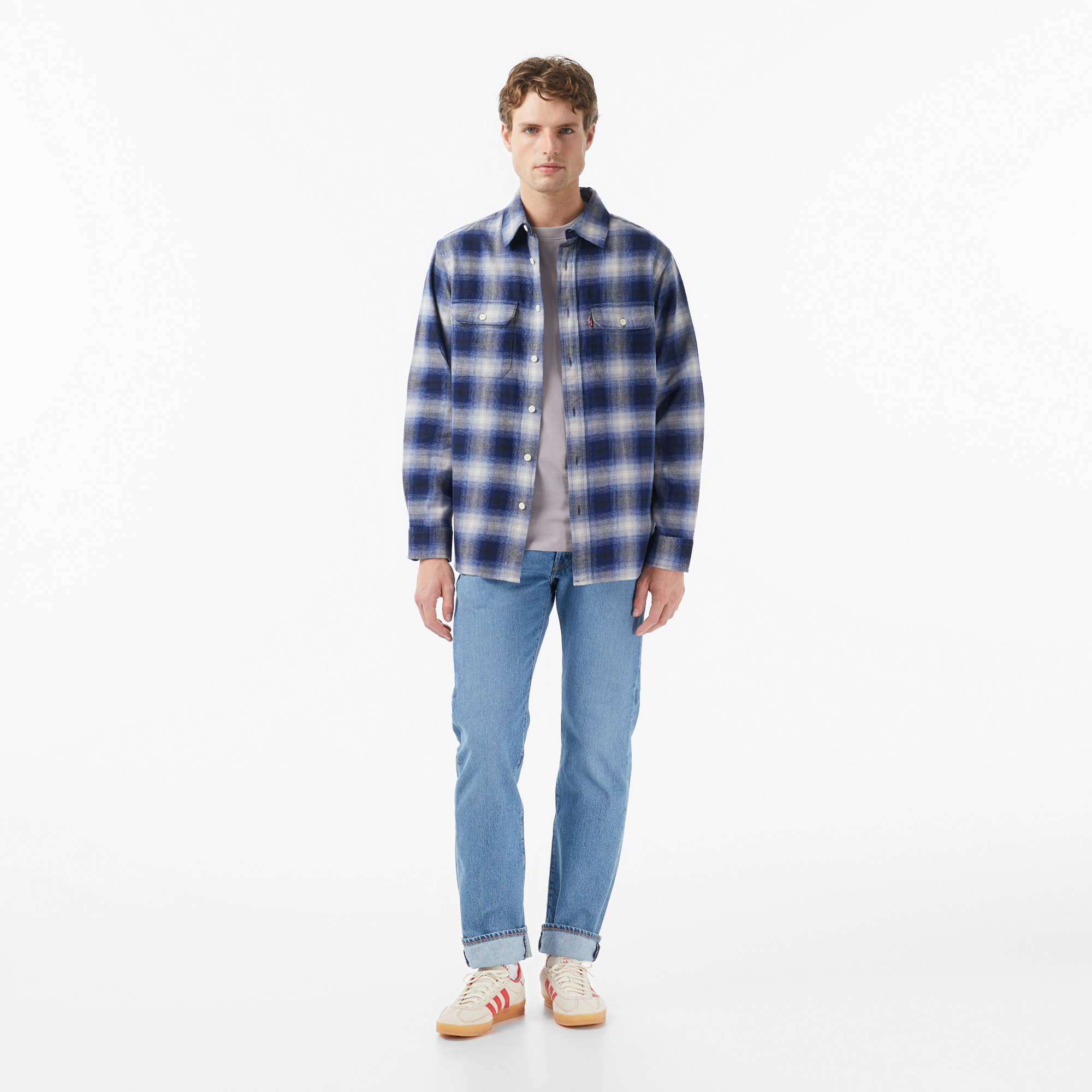 Levi's Classic Worker Jericho Plaid Depths Erkek Mavi GömlekM19587