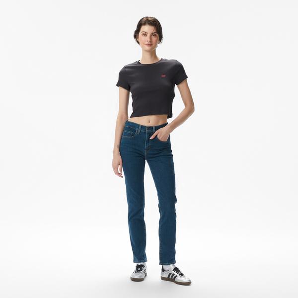 Levi's 724 High Rise Straight Torn Ball Gown Kadın Koyu Mavi Jean