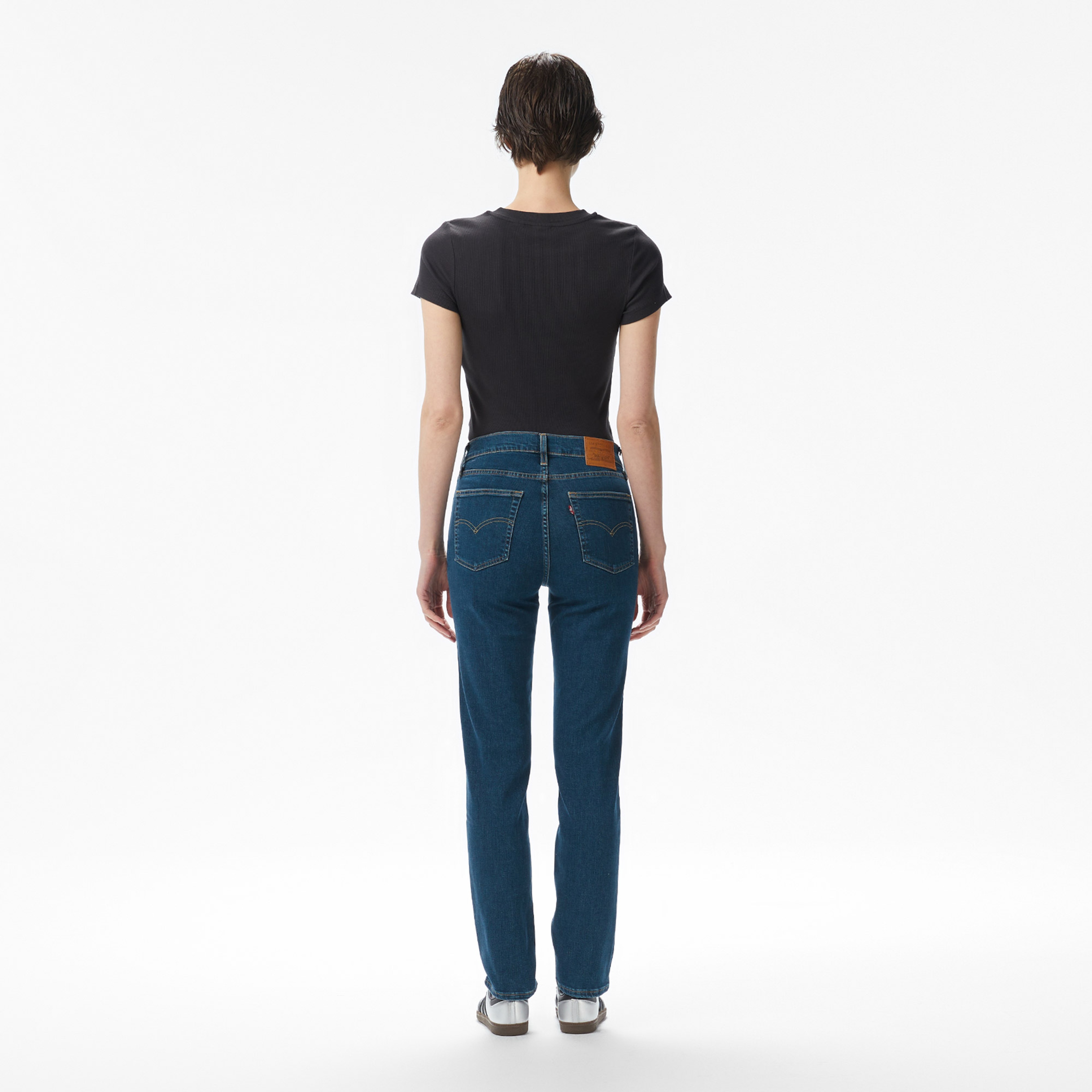Levi's 724 High Rise Straight Torn Ball Gown Kadın Koyu Mavi Jean