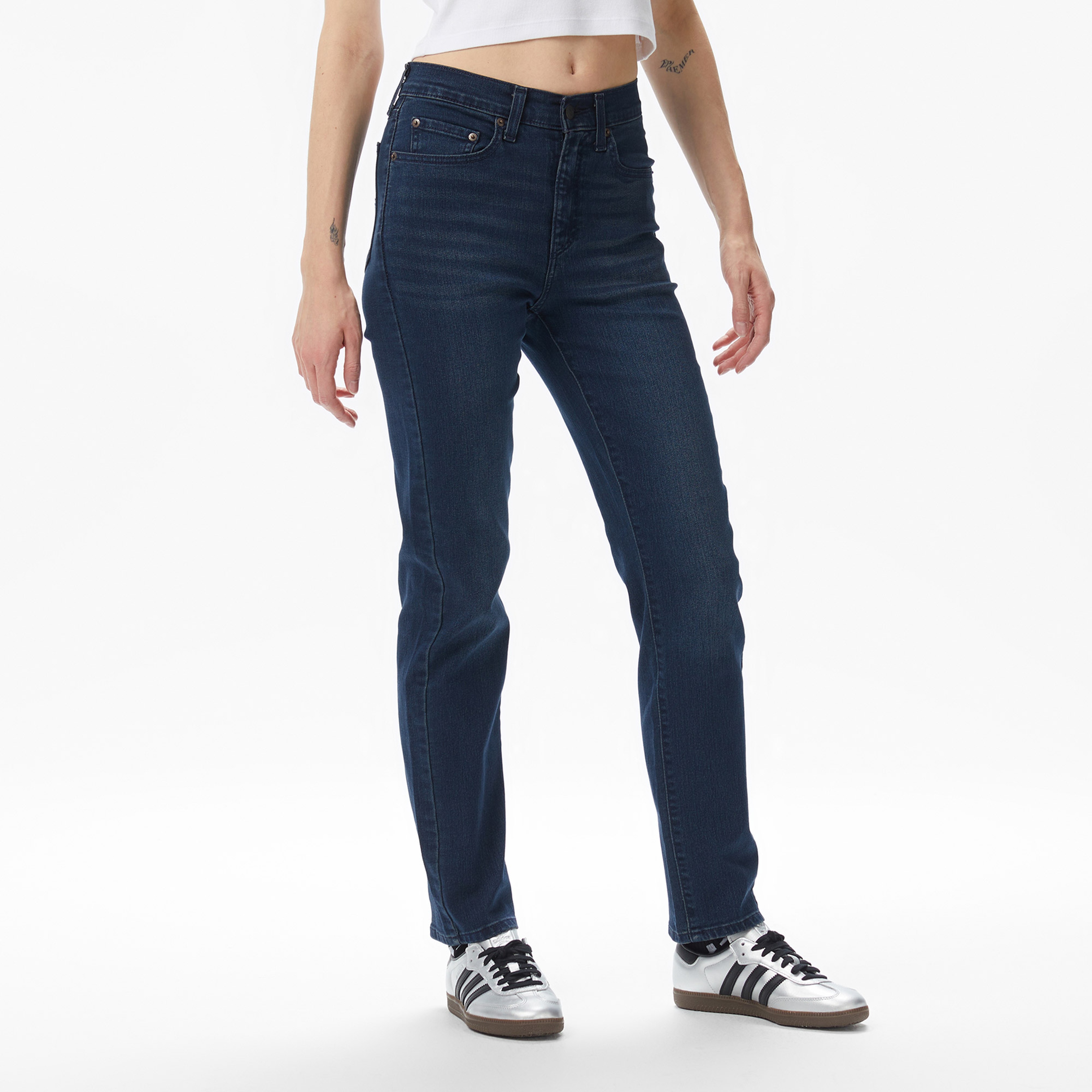 Levi's 724 High Rise Straight Burnt Bridge Kadın Koyu Mavi Jean