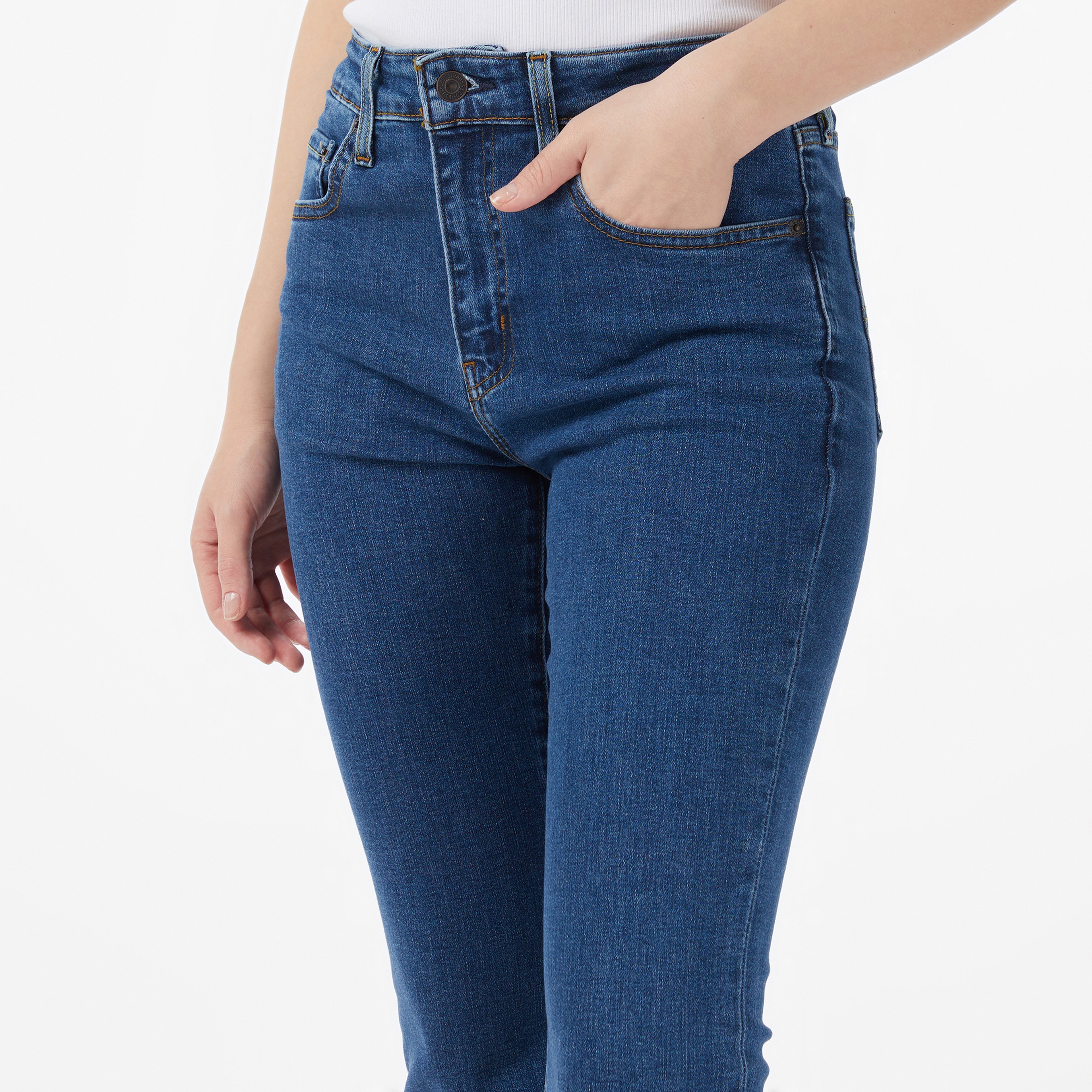Levi's 725 High Rise Bootcut Triangle Exploration Kadın Mavi Jean