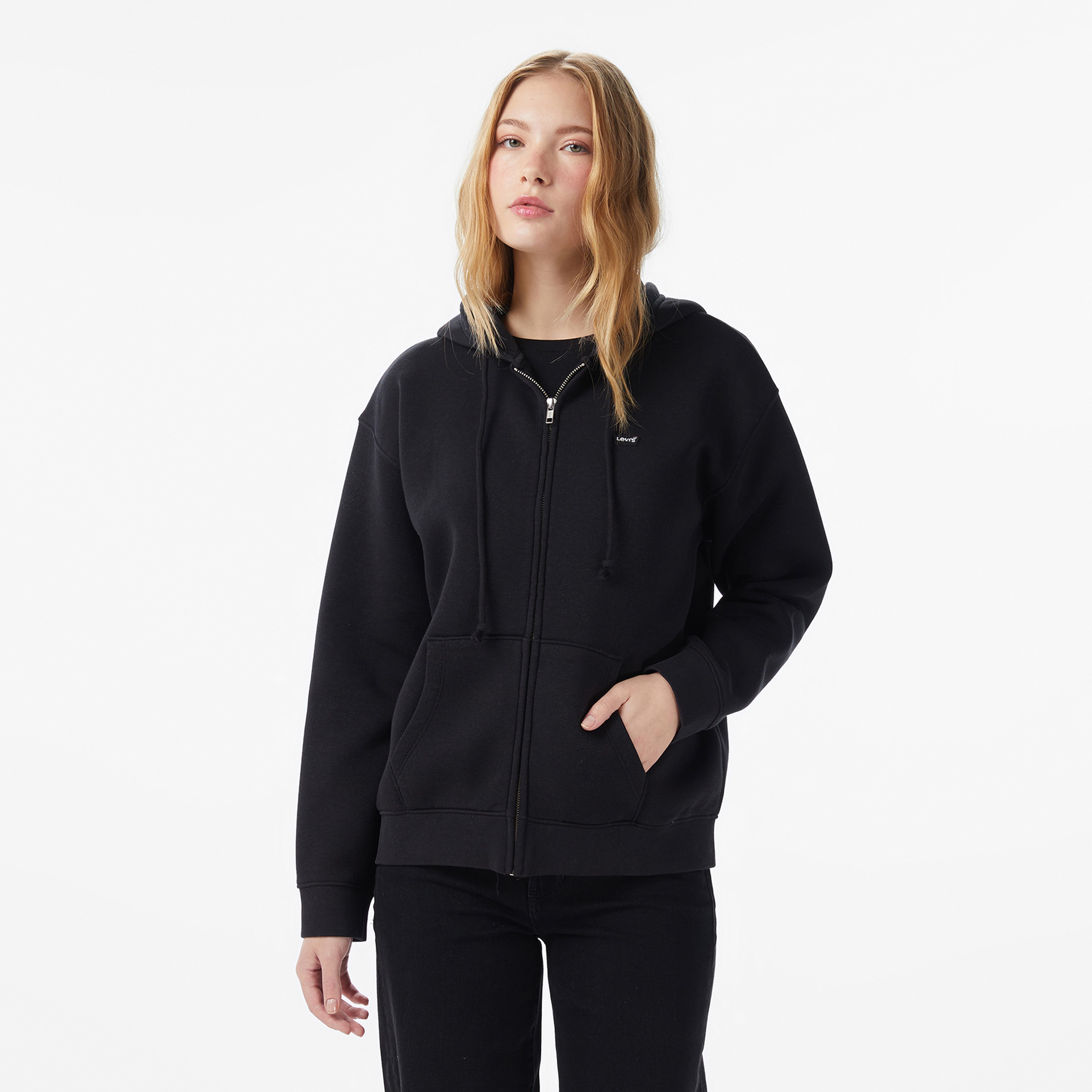 Levi'S Everyday Zip Caviar Kadın Siyah Sweatshirt