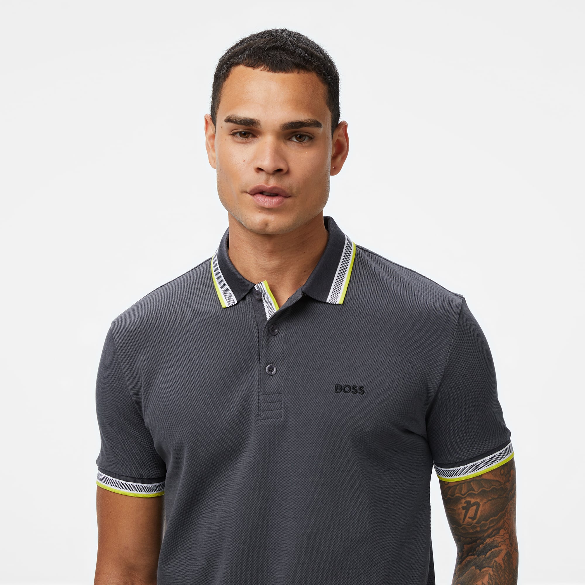 Boss Paddy Erkek Koyu Gri Polo