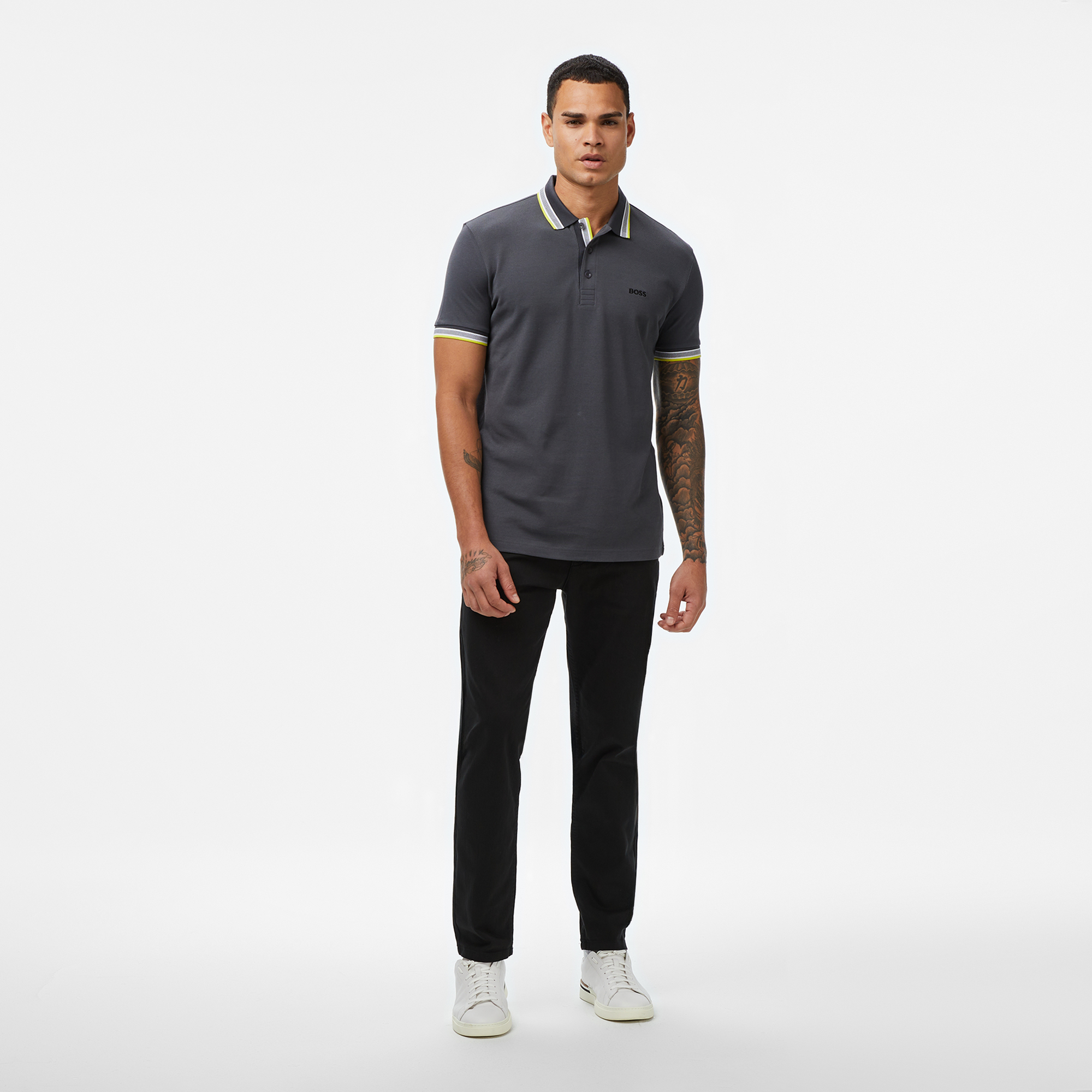 Boss Paddy Erkek Koyu Gri Polo