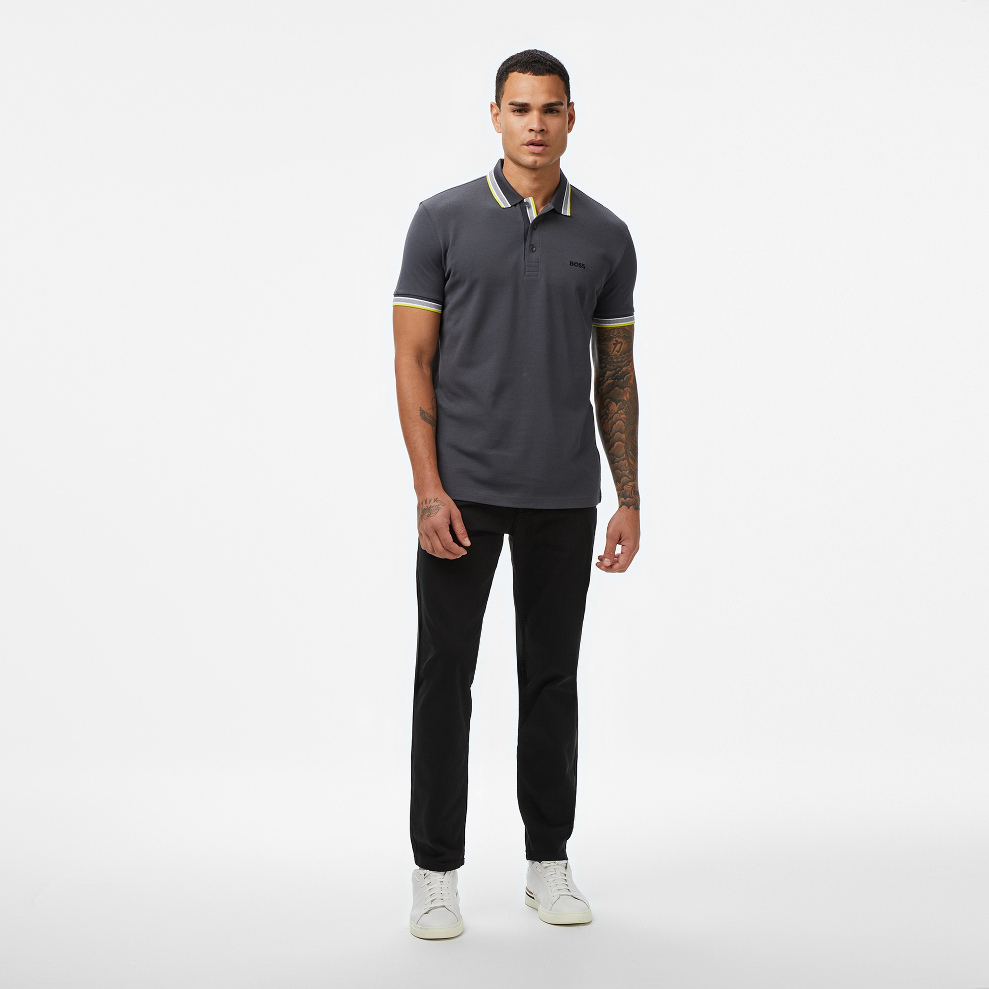 Boss Paddy Erkek Koyu Gri Polo