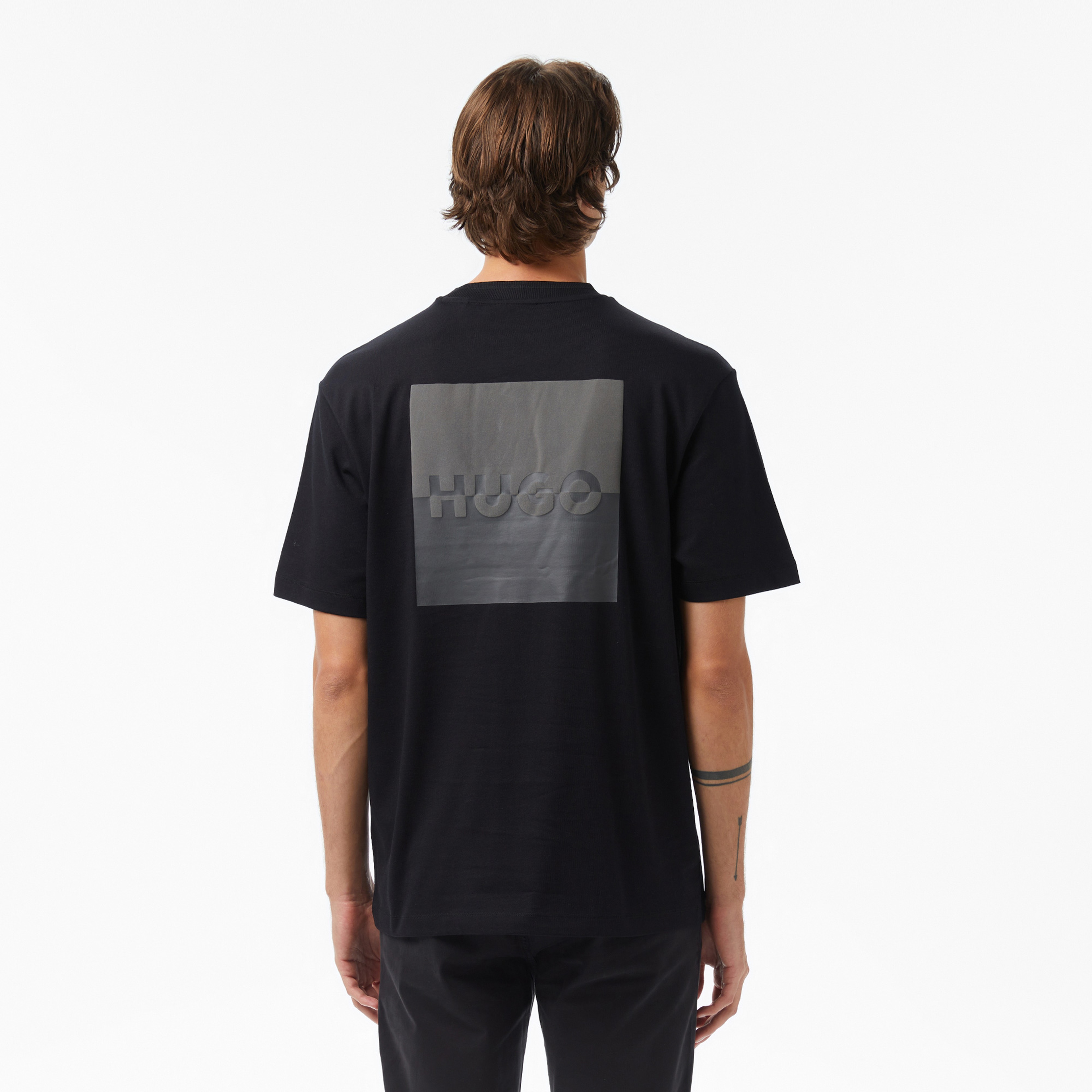 Hugo Dusplito Erkek Siyah T-Shirt