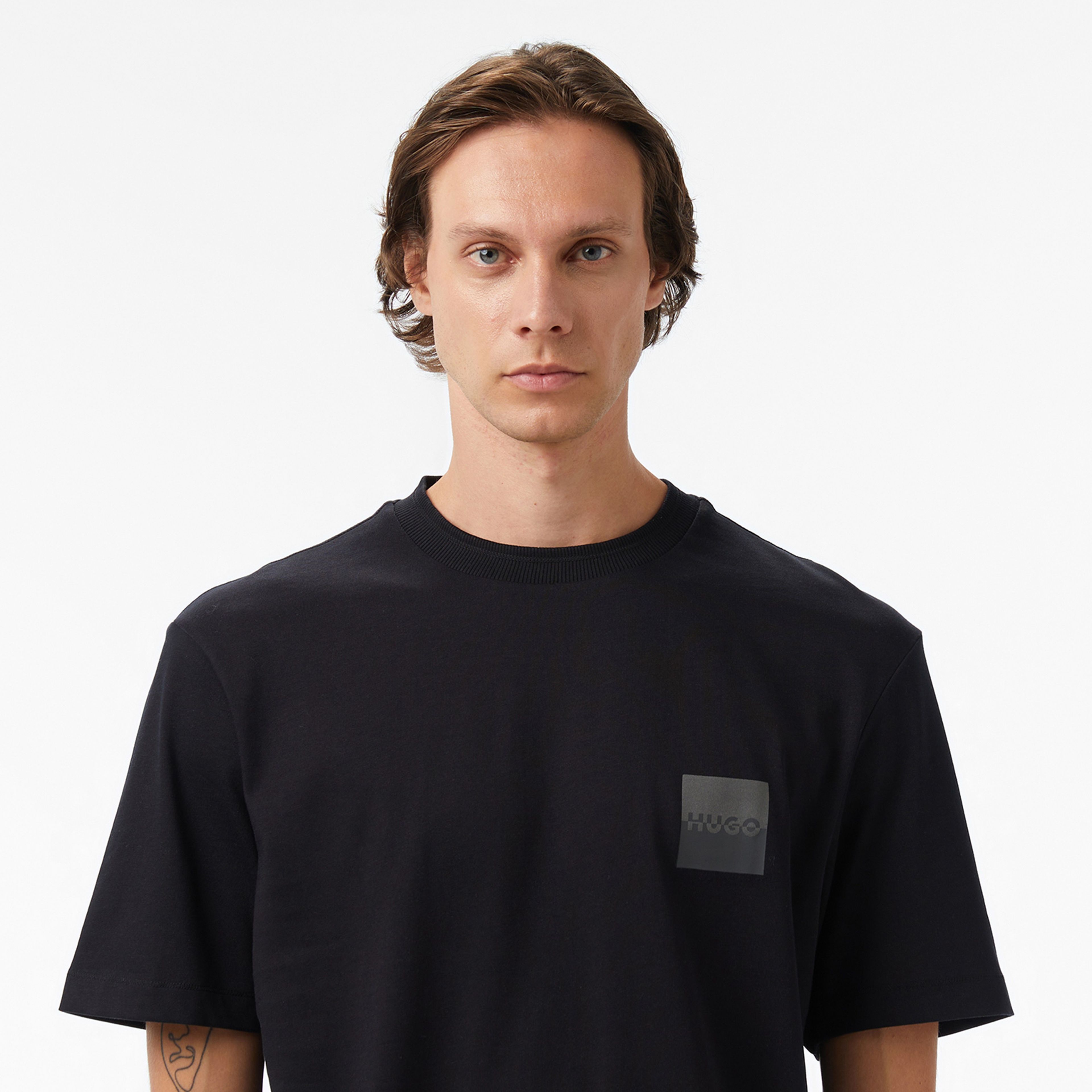 Hugo Dusplito Erkek Siyah T-Shirt