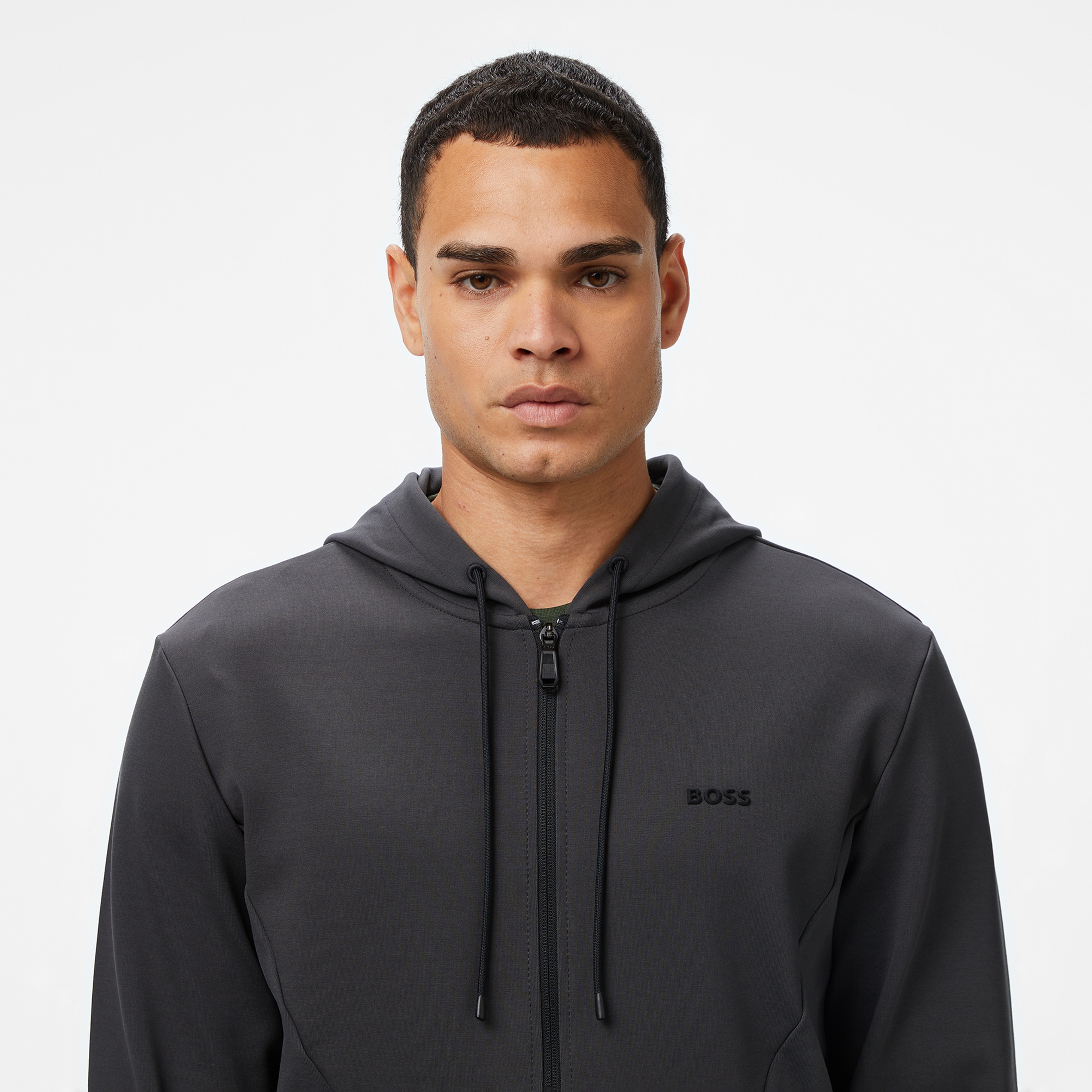 Boss Erkek Koyu Gri Sweatshirt