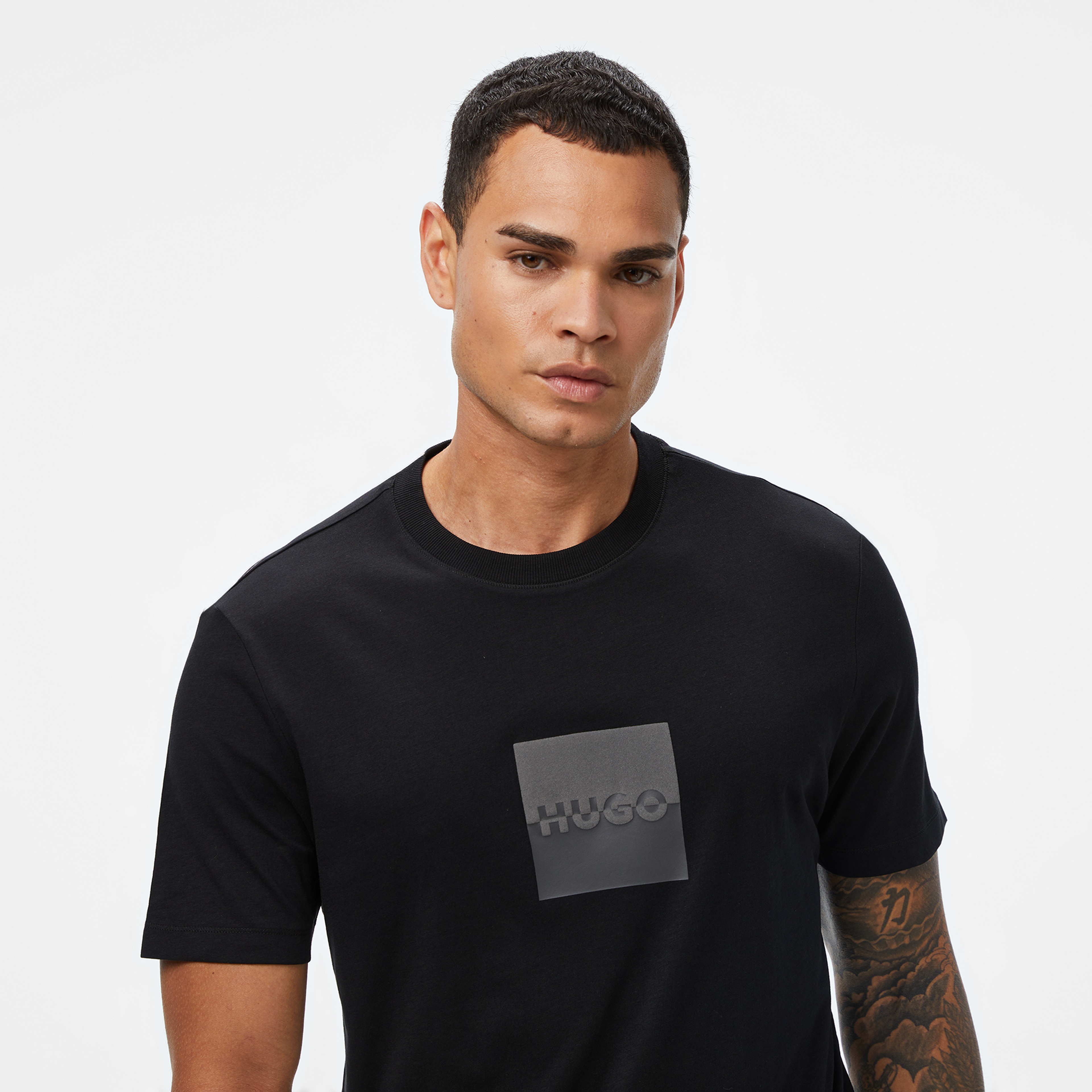 Hugo Dusplit Erkek Siyah T-Shirt