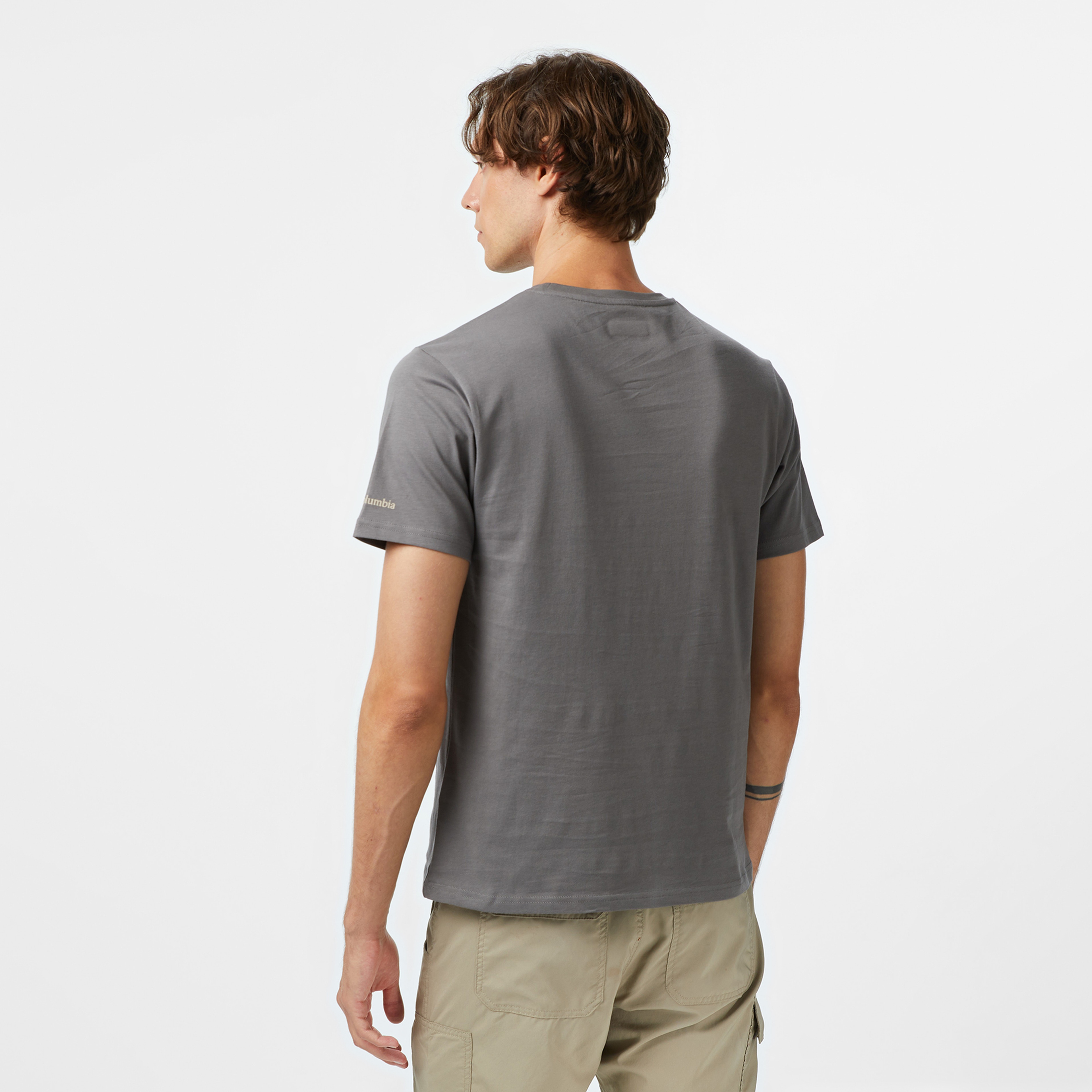 Columbia Csc M Brush With Nature Erkek Gri T-Shirt
