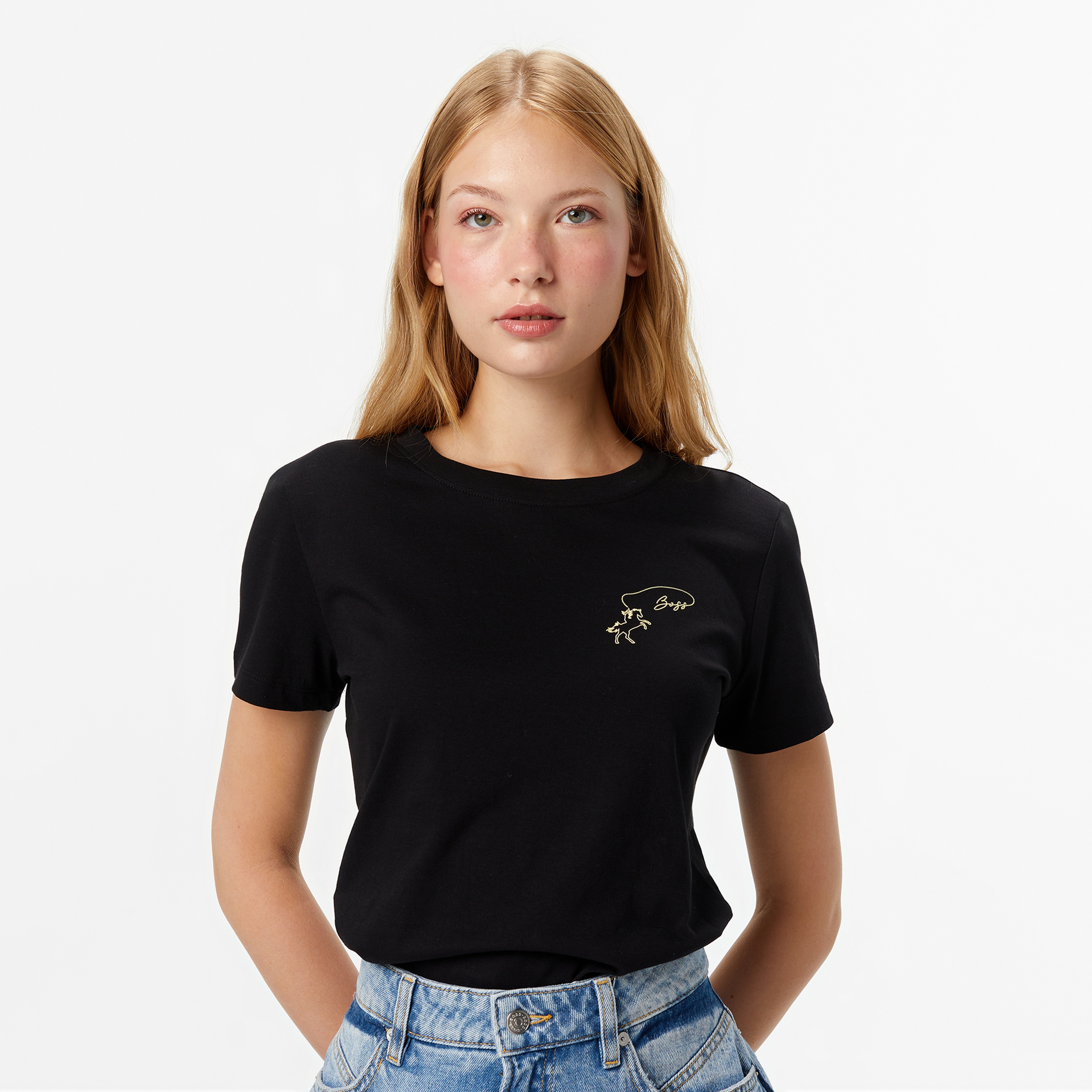 Boss Esogo Kadın Siyah T-Shirt