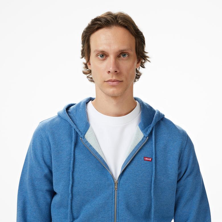 Levi's New Original Zip Up Erkek Mavi Sweatshirt