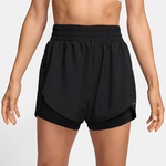 Nike One Dri-Fit 2 in 1 Kadın Siyah Şort