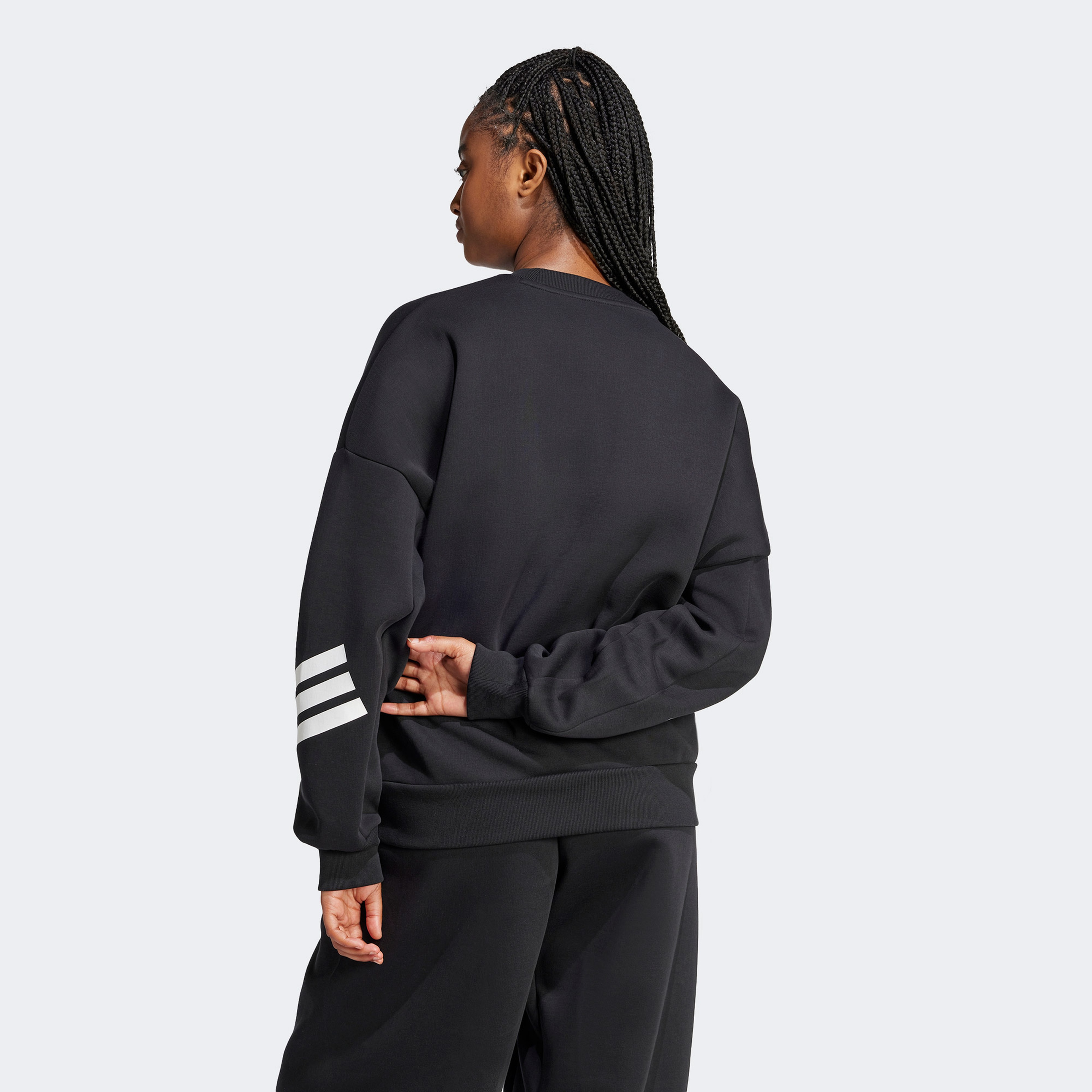 adidas Future Icon 3-Stripes Kadın Siyah Sweatshirt