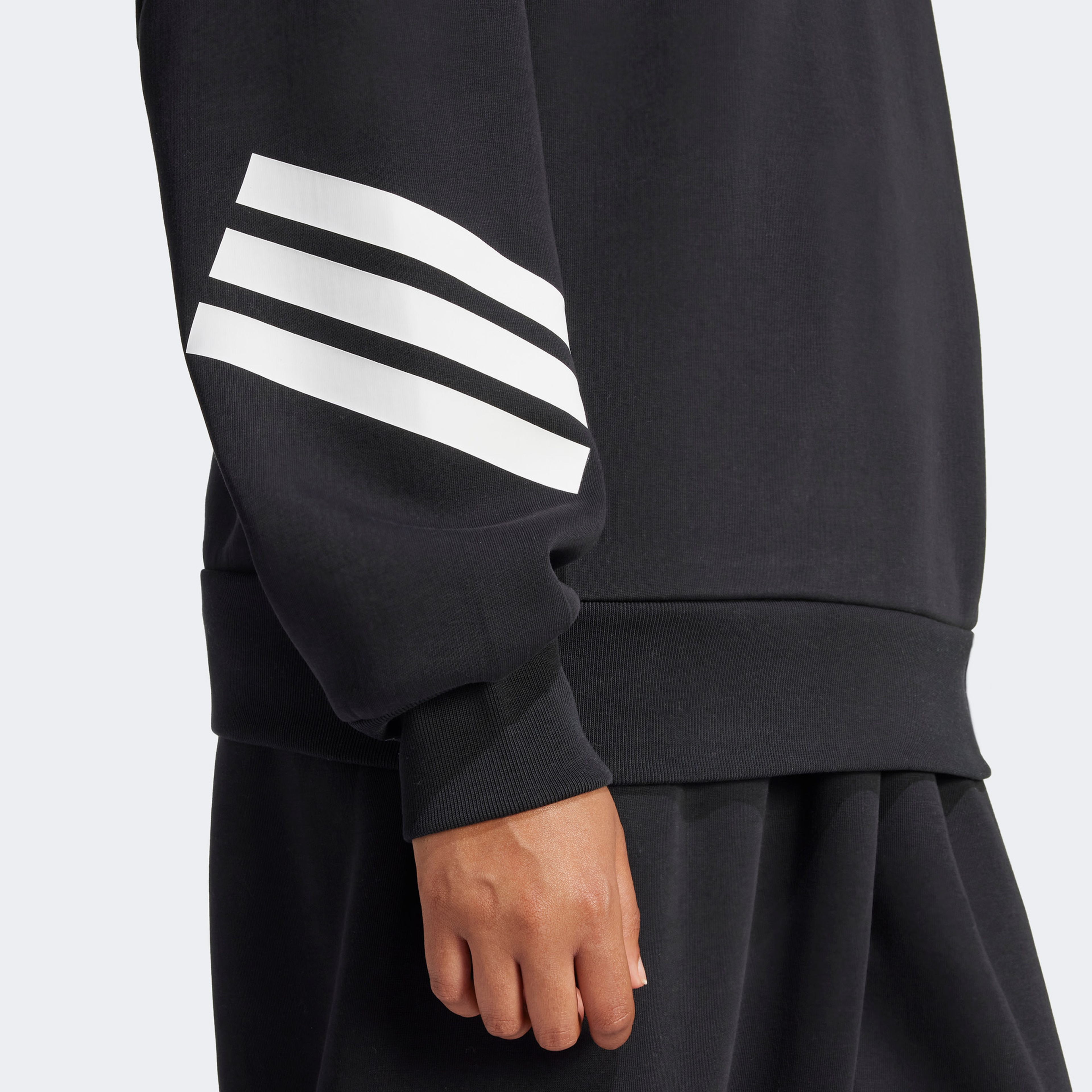 adidas Future Icon 3-Stripes Kadın Siyah Sweatshirt