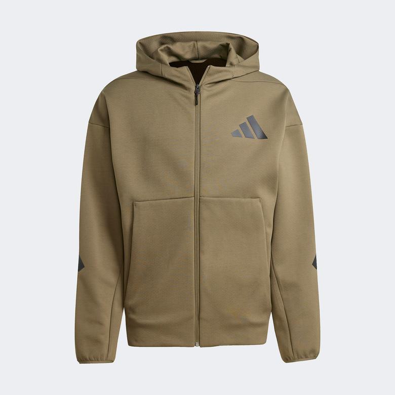 adidas Z.N.E. Full Zip Erkek Yeşil Eşofman Üstü