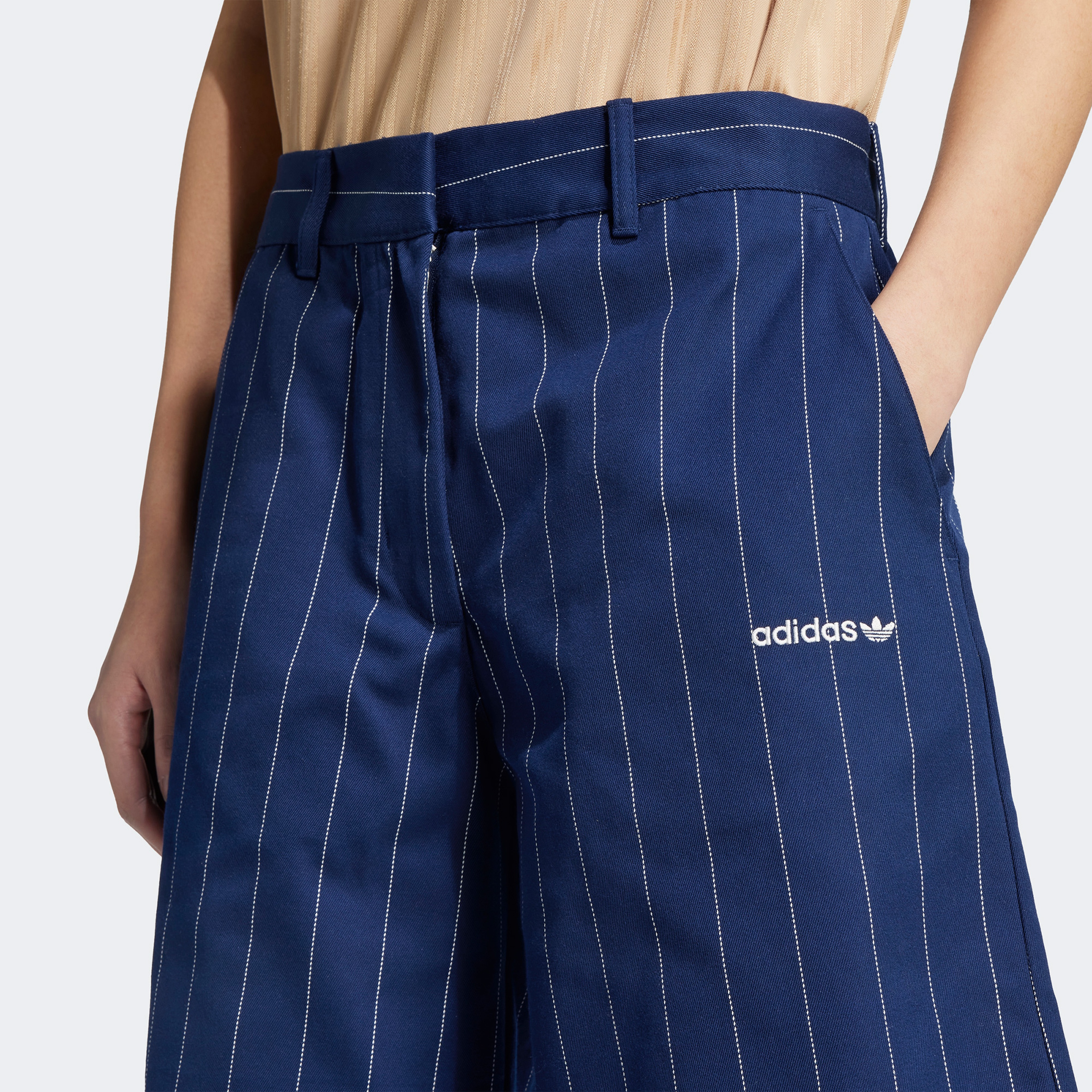 adidas Pinstripe Bermuda Kadın Mavi Şort