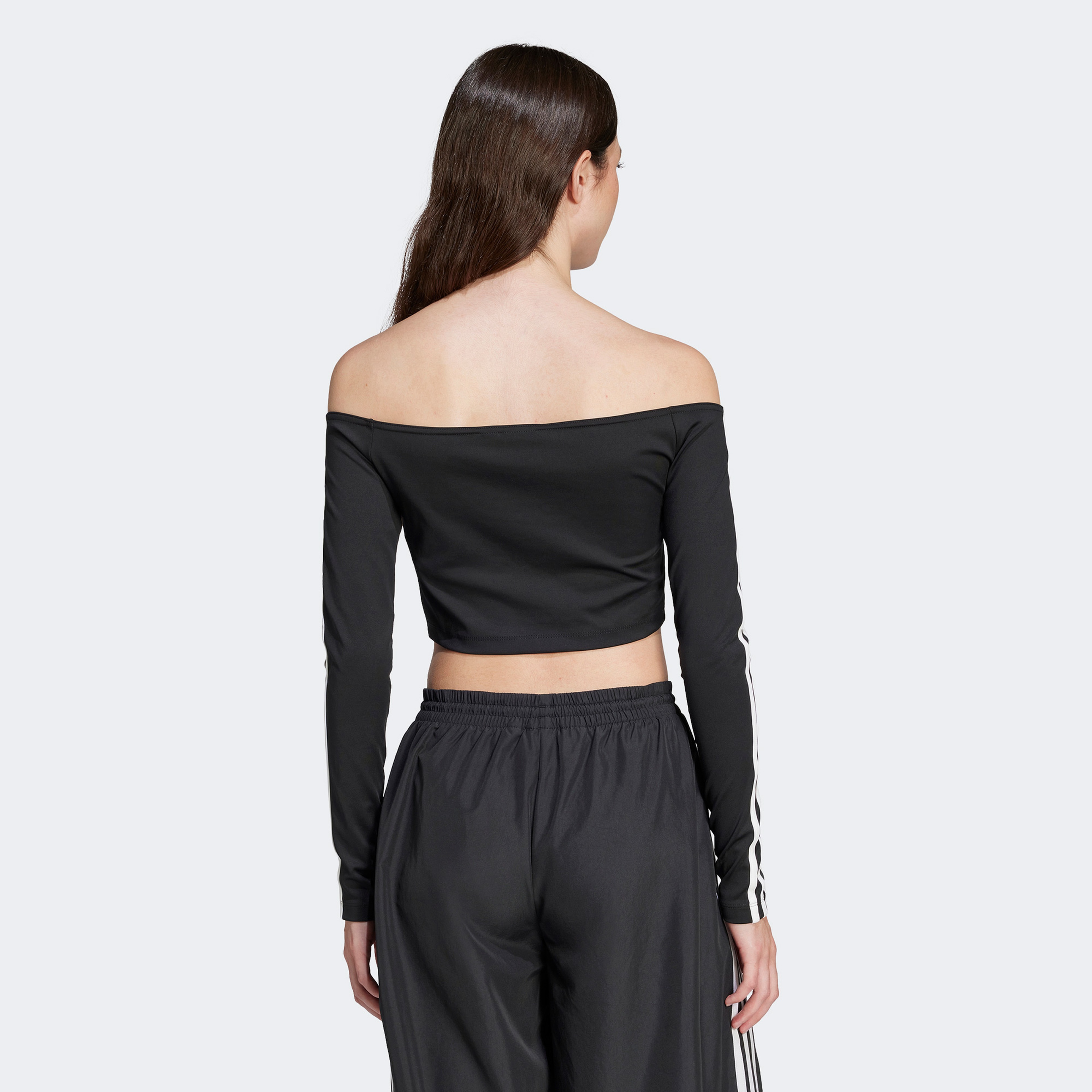 adidas Adicolor Offshoulder Kadın Siyah T-Shirt