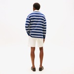 Tommy Hilfiger Authentic Stripe Erkek Beyaz Çizgili Sweatshirt