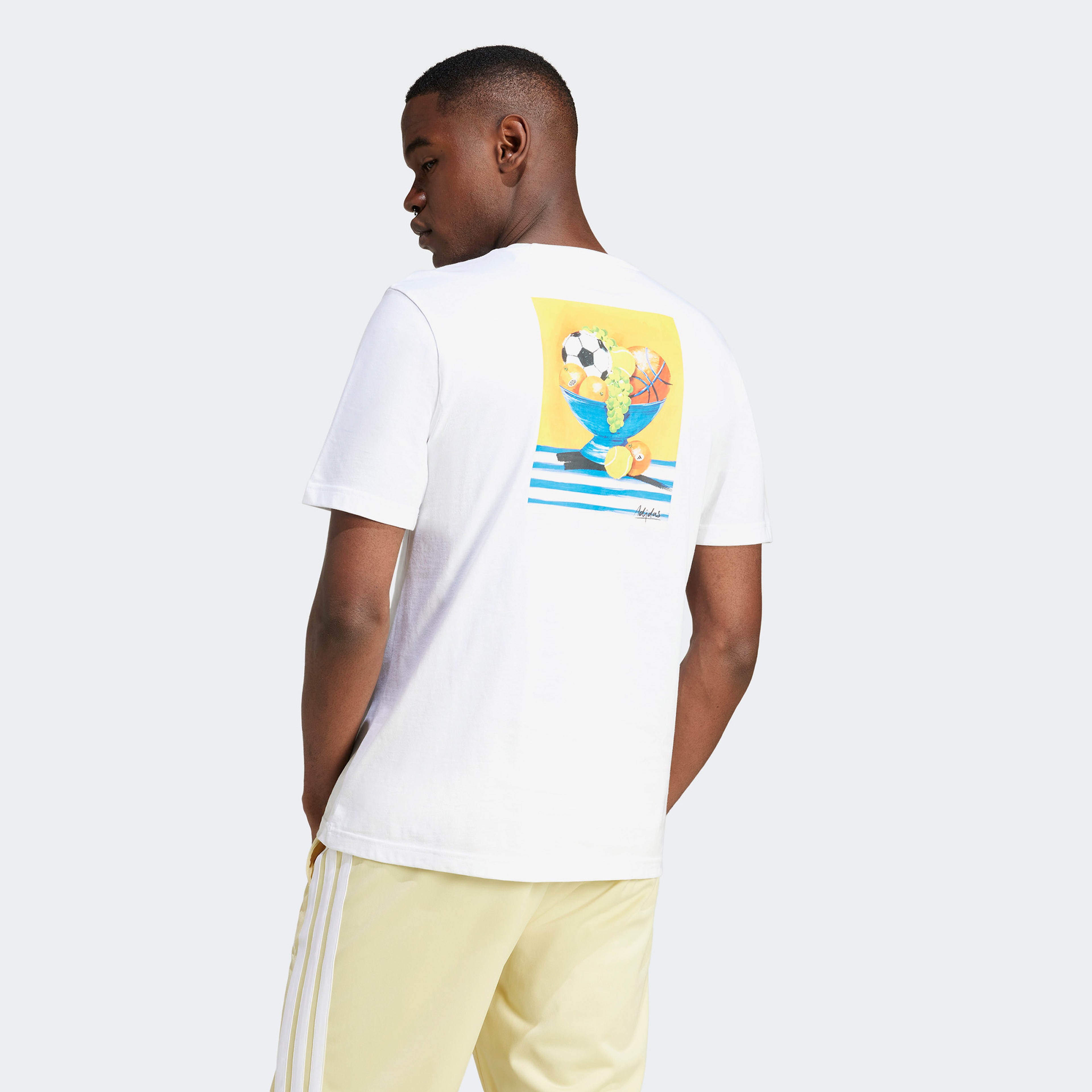 adidas Lounge Still Life Bowl Graphic Erkek Beyaz T-Shirt
