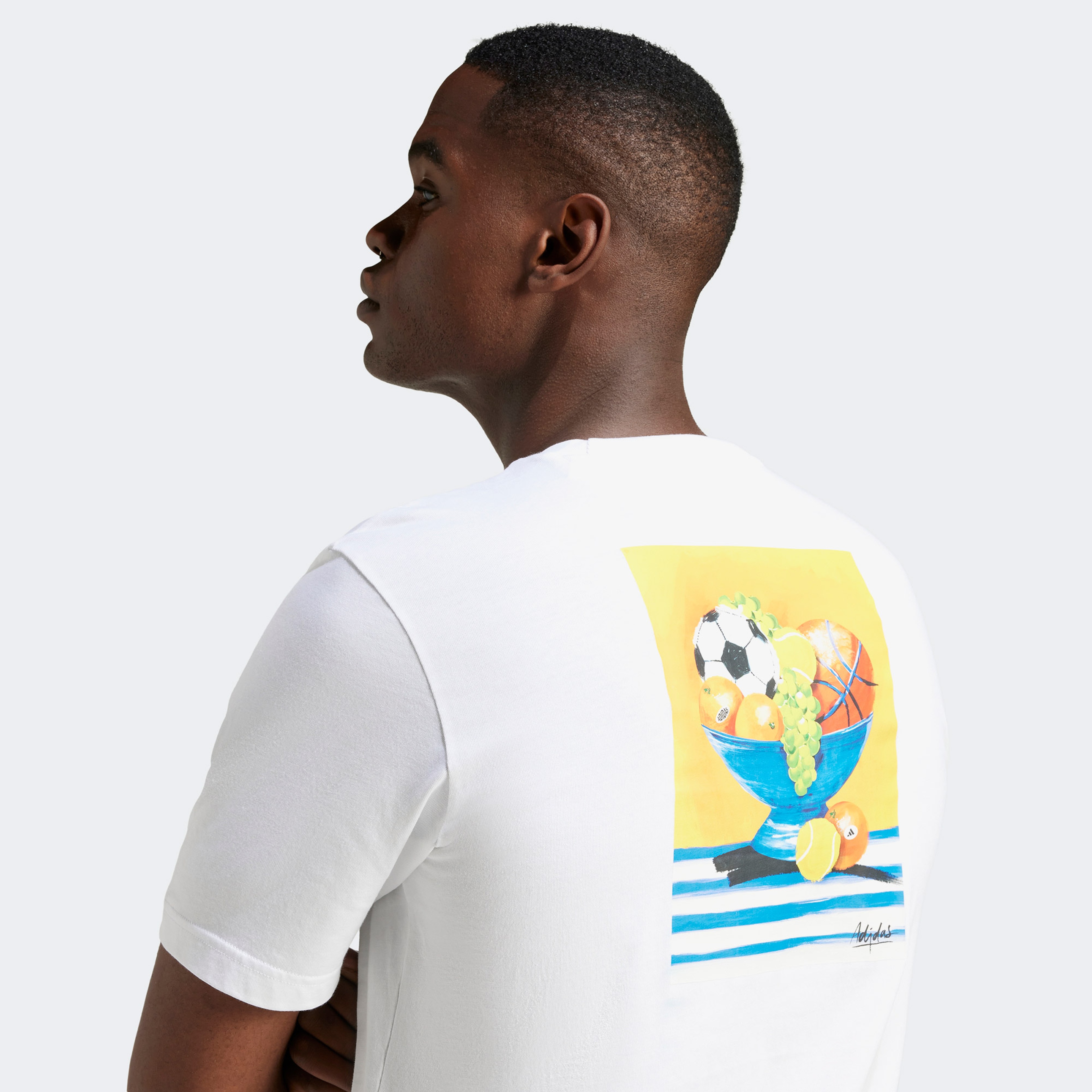 adidas Lounge Still Life Bowl Graphic Erkek Beyaz T-Shirt