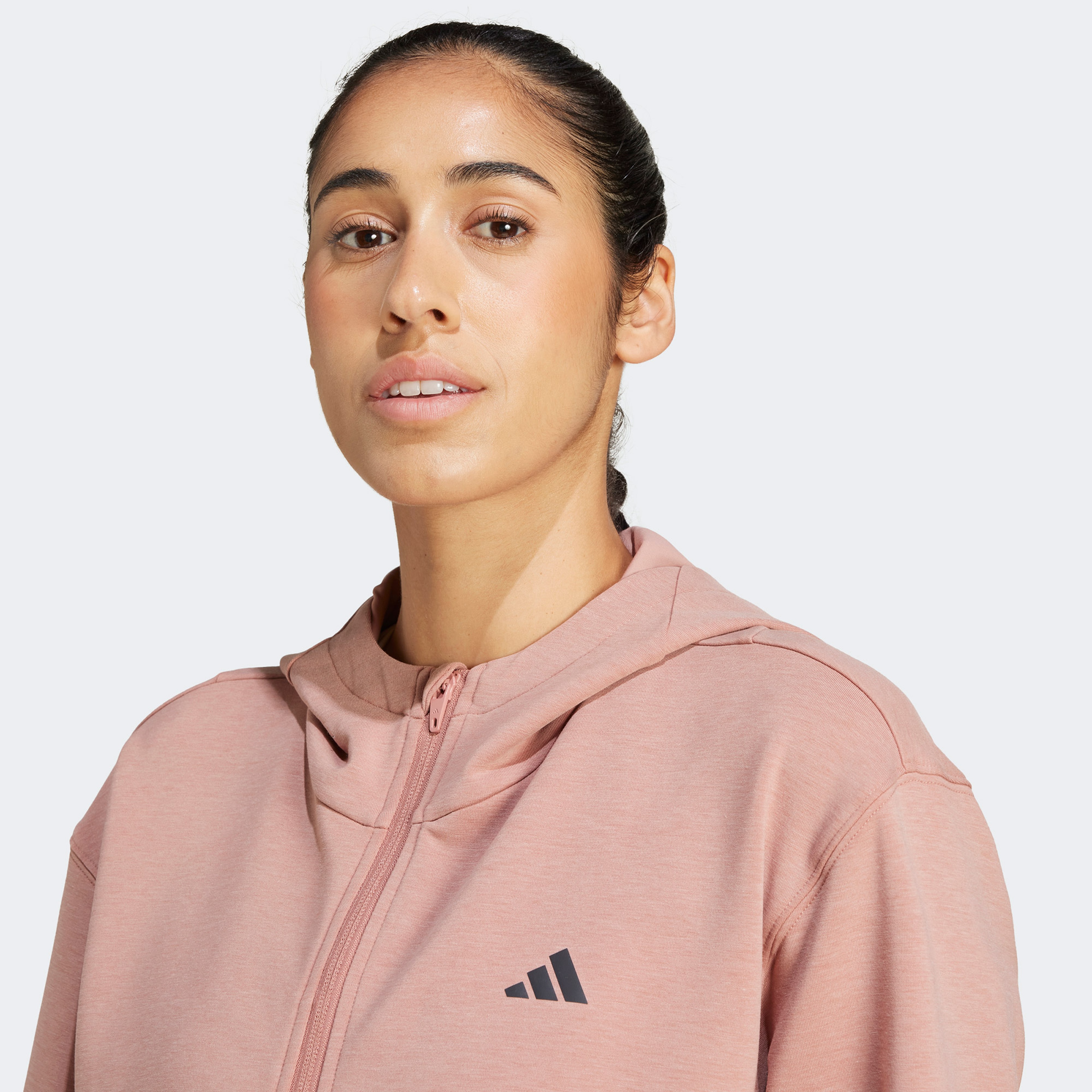 adidas Designed for Training Full-Zip Kadın Pembe Sweatshirt