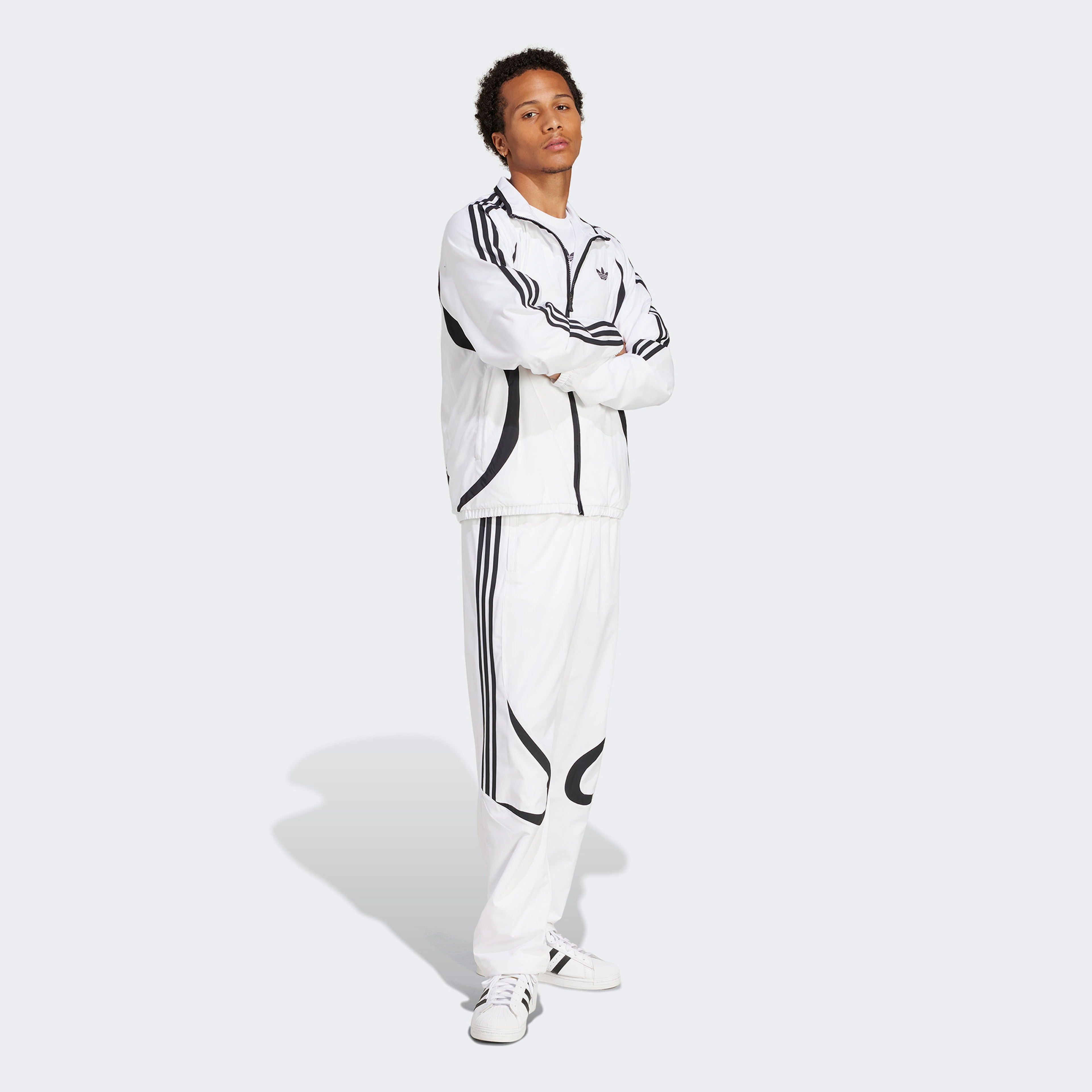 adidas Adicolor Teamgeist Erkek Beyaz Eşofman Üstü