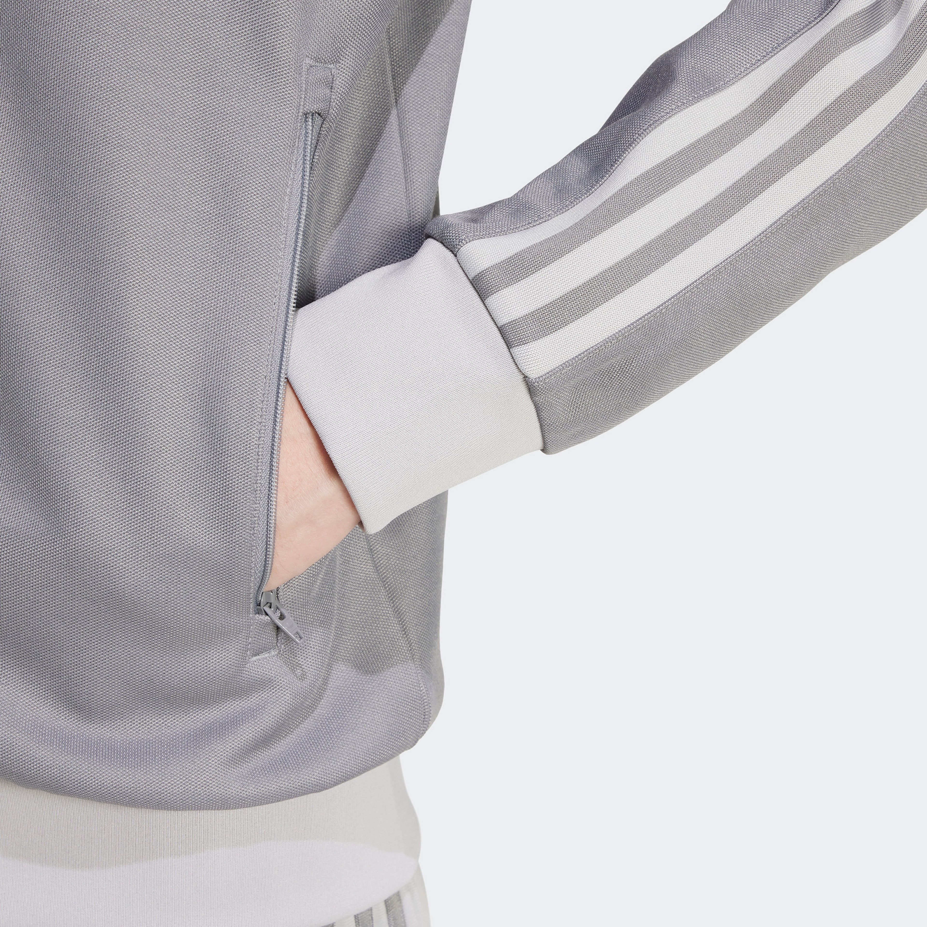 adidas Adicolor Classics Beckenbauer Fermuarlı Erkek Gri Eşofman Üstü