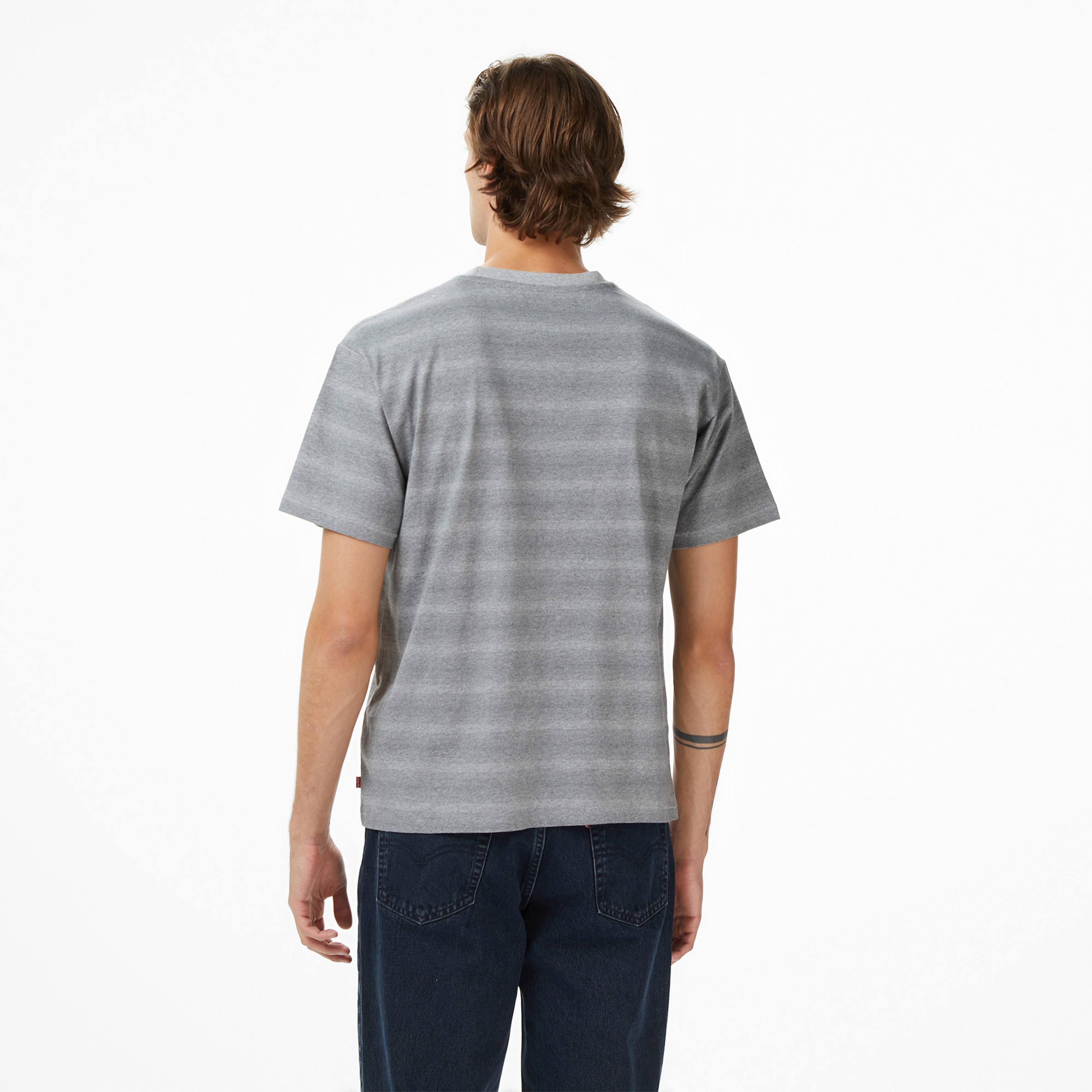Levi's Vintage Mammoth Stripe Erkek Gri T-Shirt