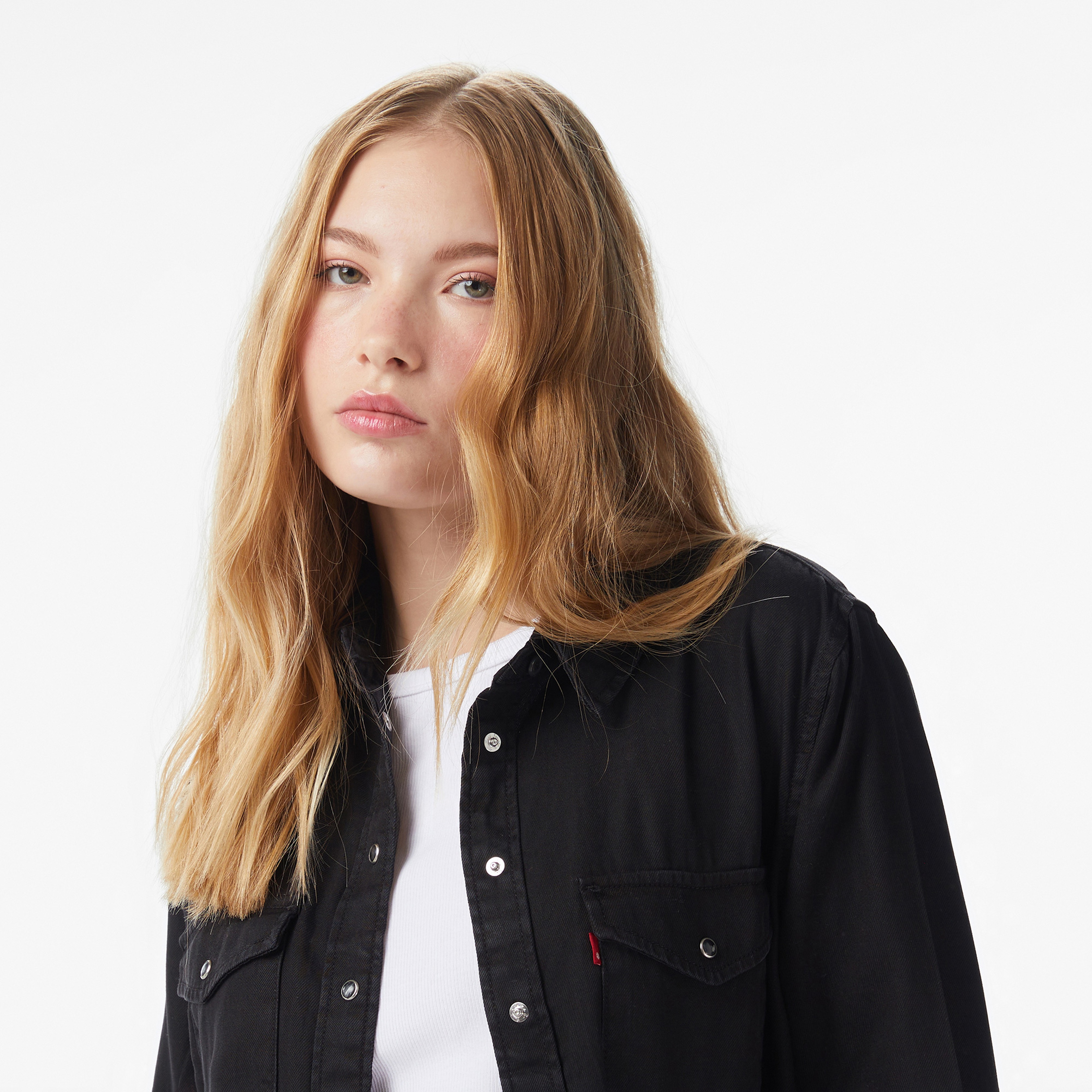 Levi's Iconic Western Dark Ages Kadın Siyah Gömlek