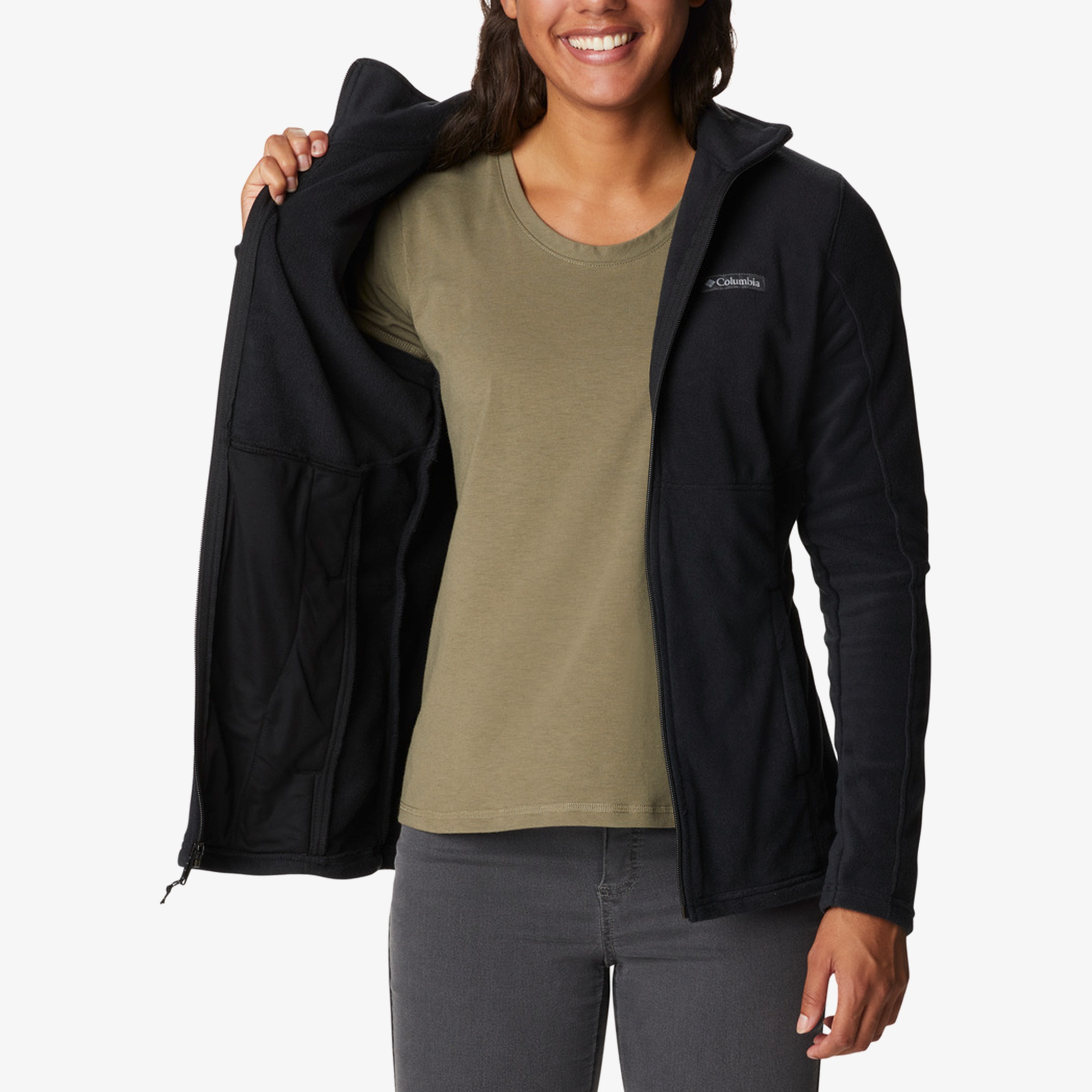 Columbia Basin Trail III Full Zip Kadın Siyah Outdoor Polar