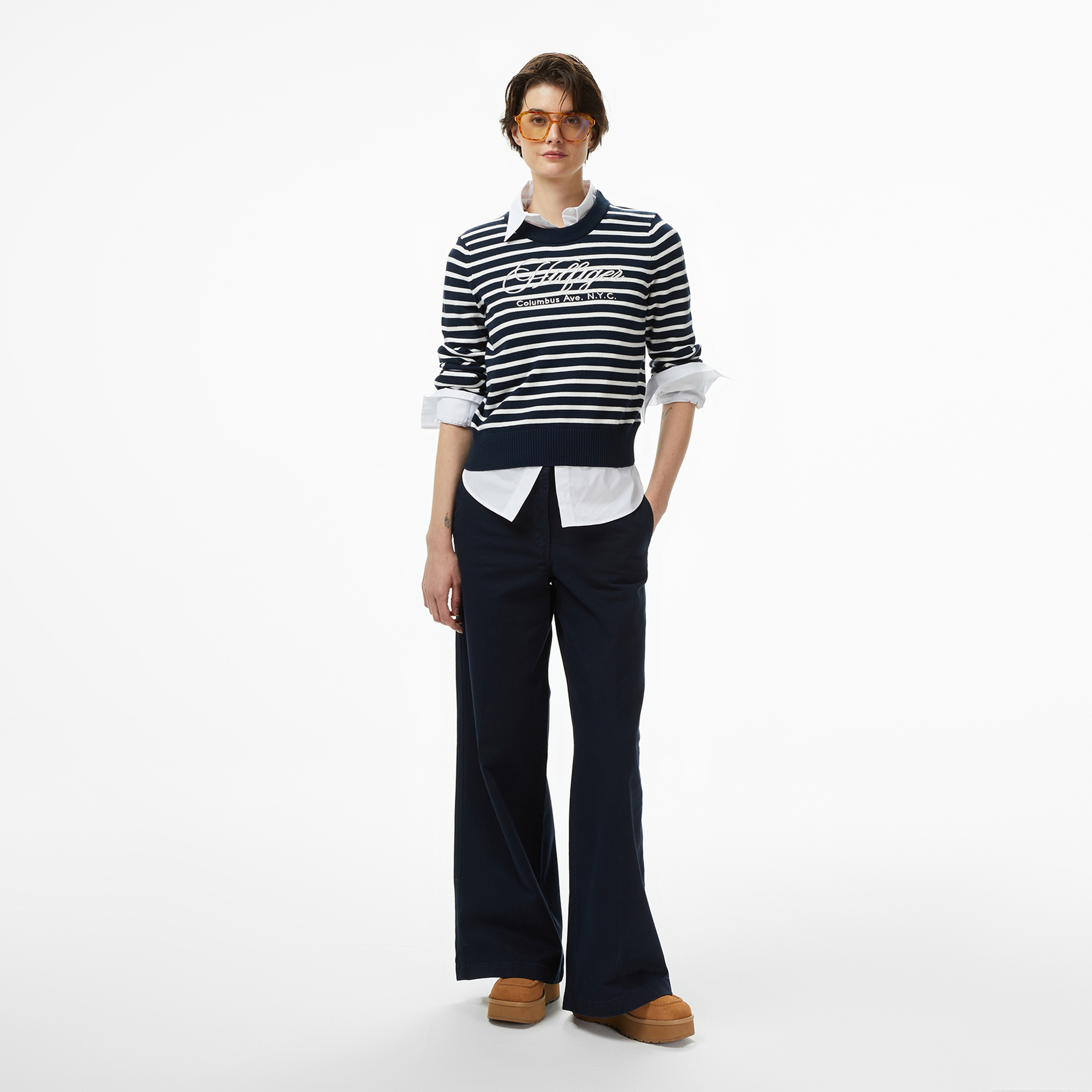 Tommy Hilfiger Graphic Kadın Mavi Kazak