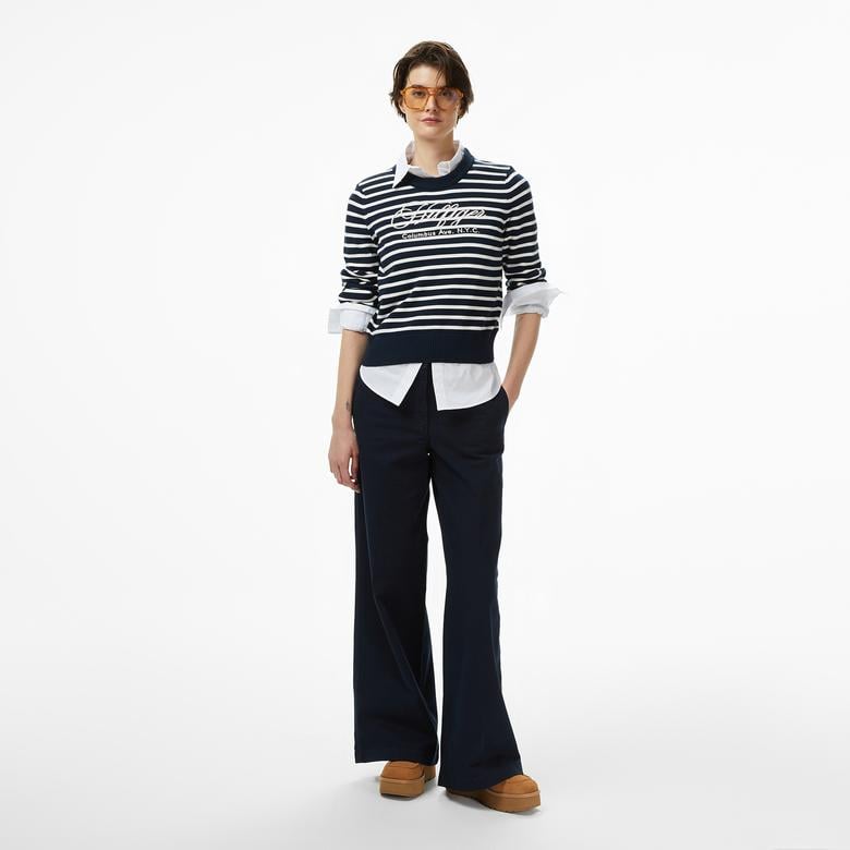 Tommy Hilfiger Graphic Kadın Mavi Kazak