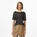 Tommy Hilfiger Textured Rayon Open Kadın Siyah Kazak
