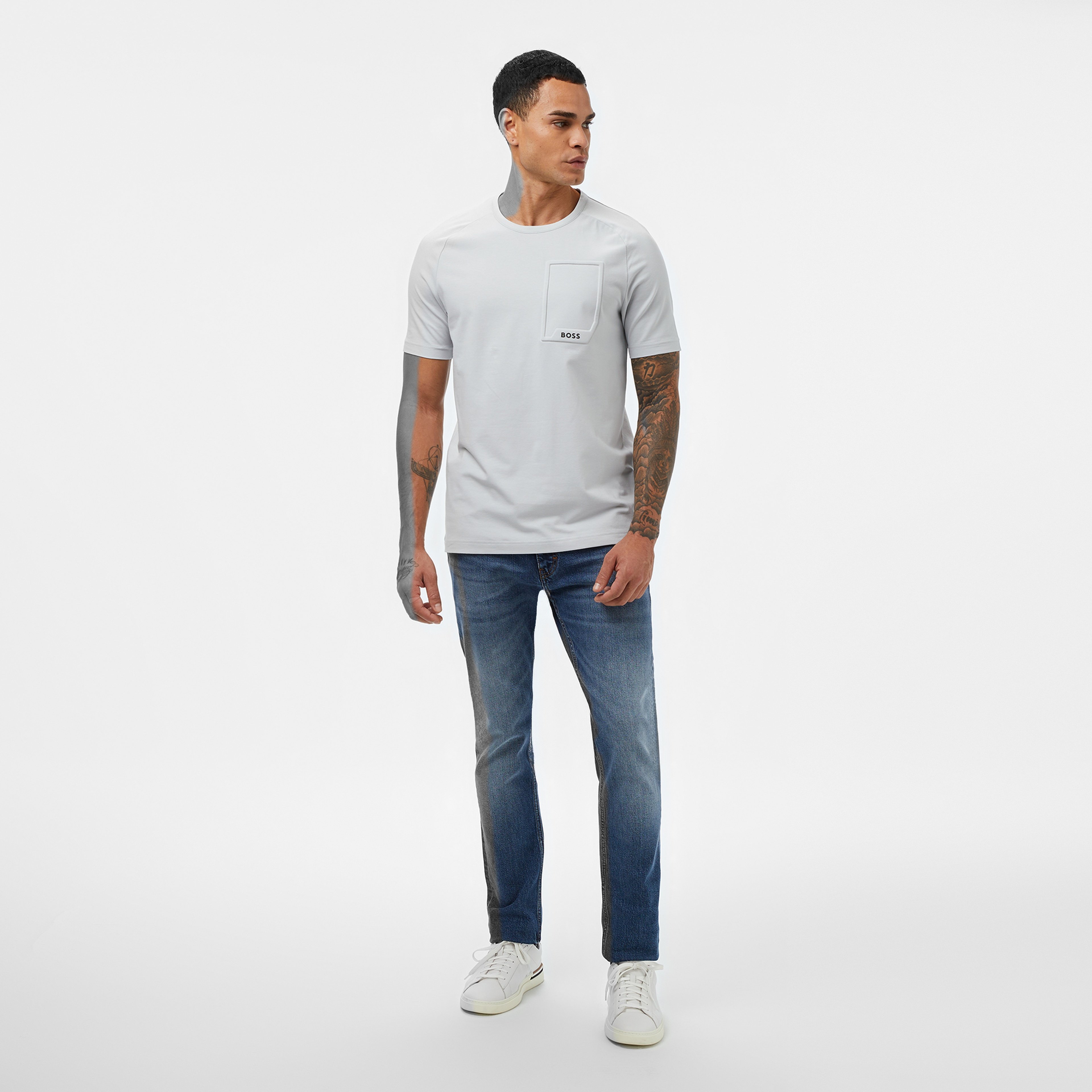 Boss Urban Erkek Açık Gri T-Shirt