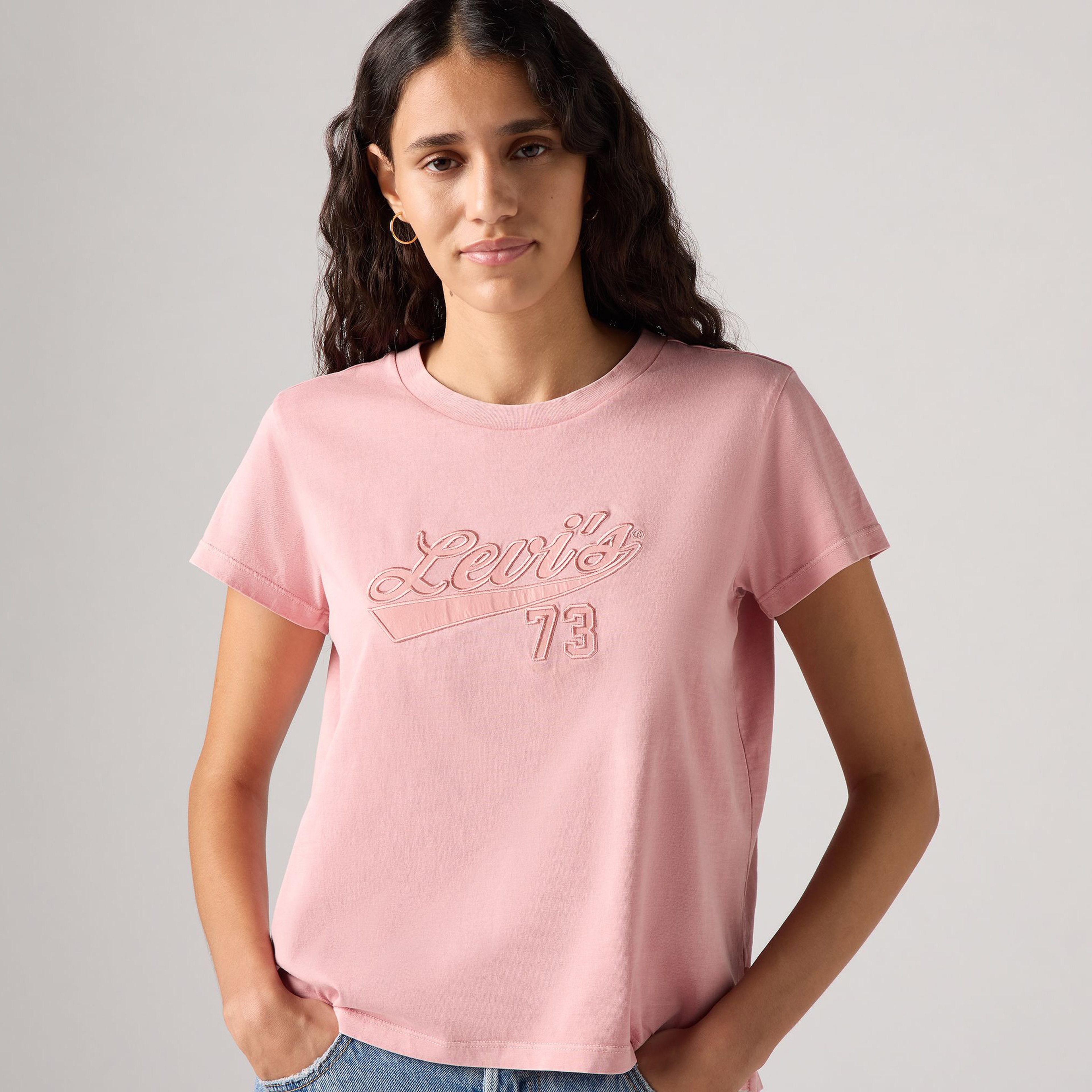 Levi's Graphic Boxy  Kadın Pembe T-Shirt