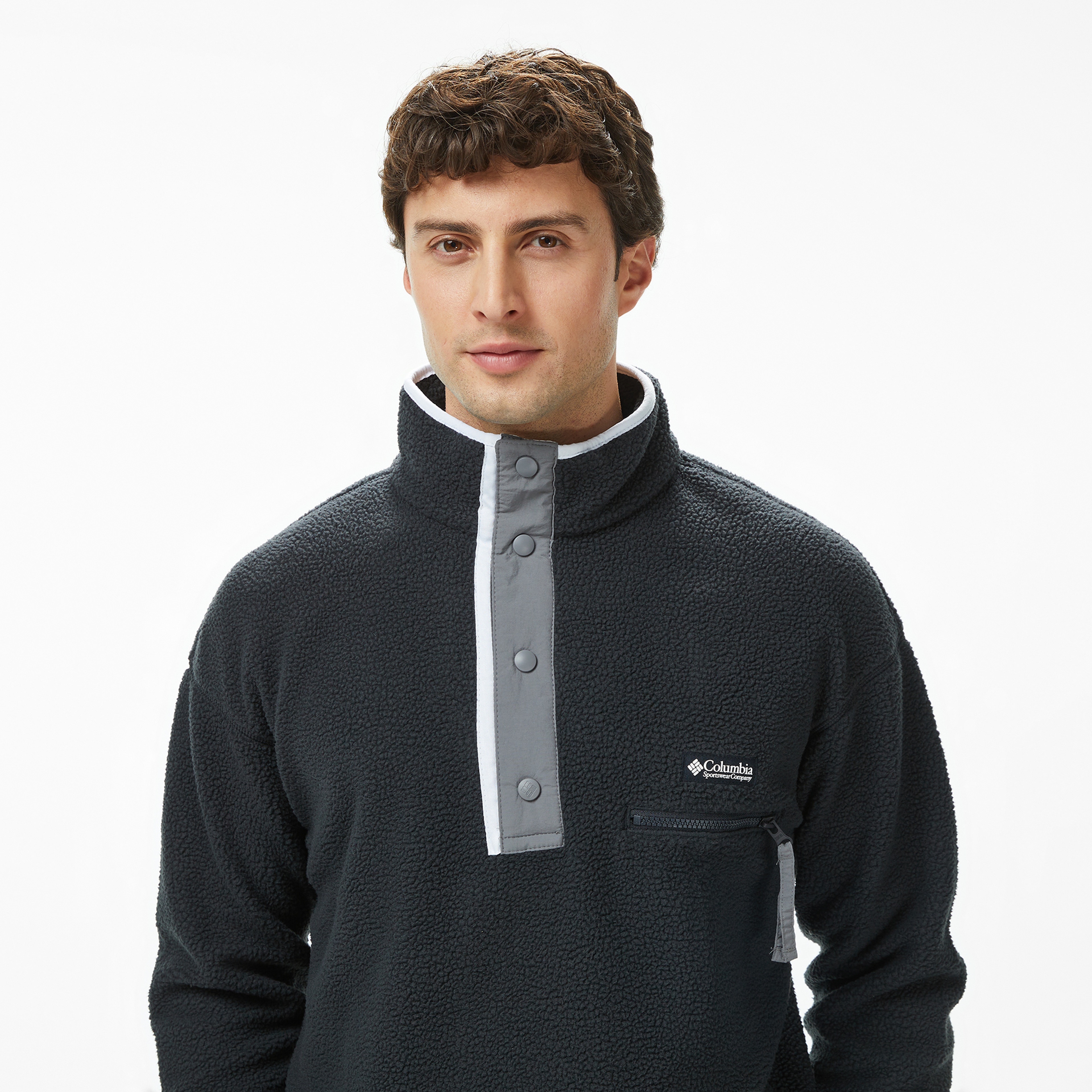Columbia Helvetia II Half Snap Fleece Erkek Siyah Polar Ceket