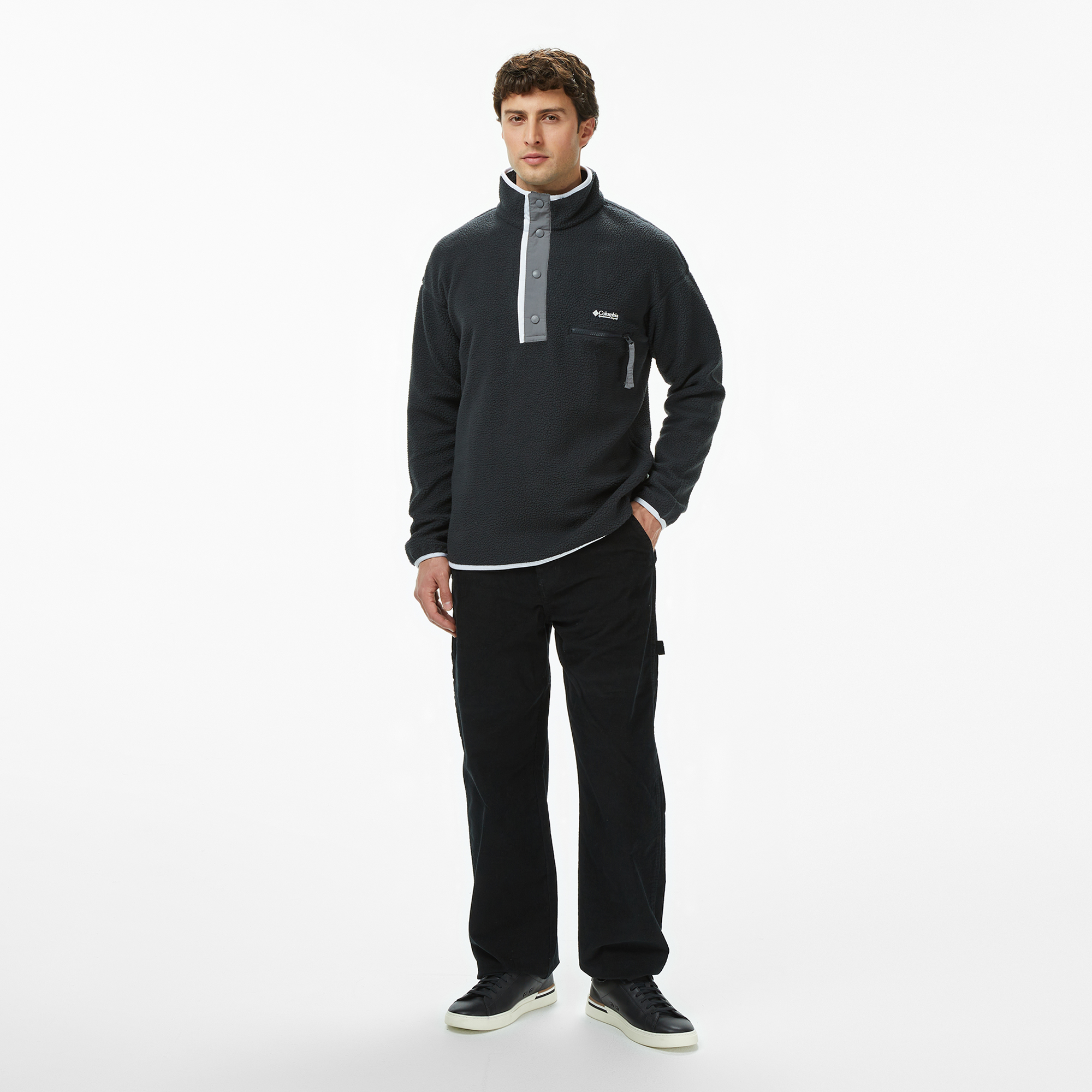 Columbia Helvetia II Half Snap Fleece Erkek Siyah Polar Ceket